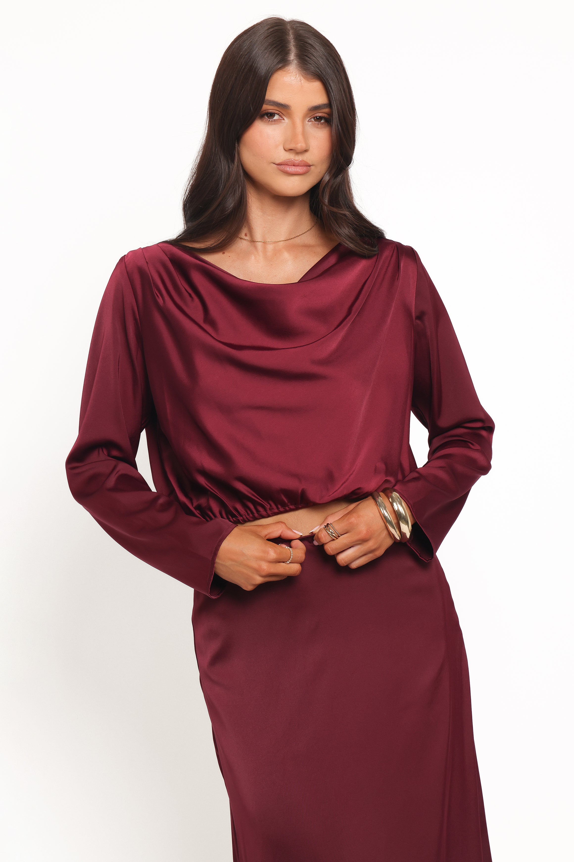SETS Catherine Skirt Set - Burgundy