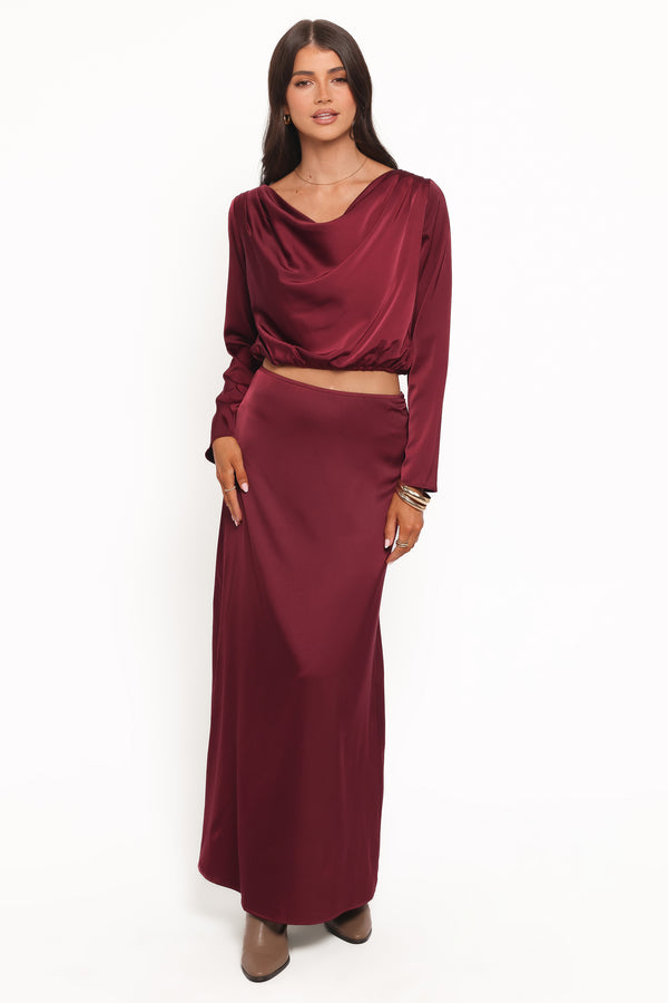 SETS Catherine Skirt Set - Burgundy