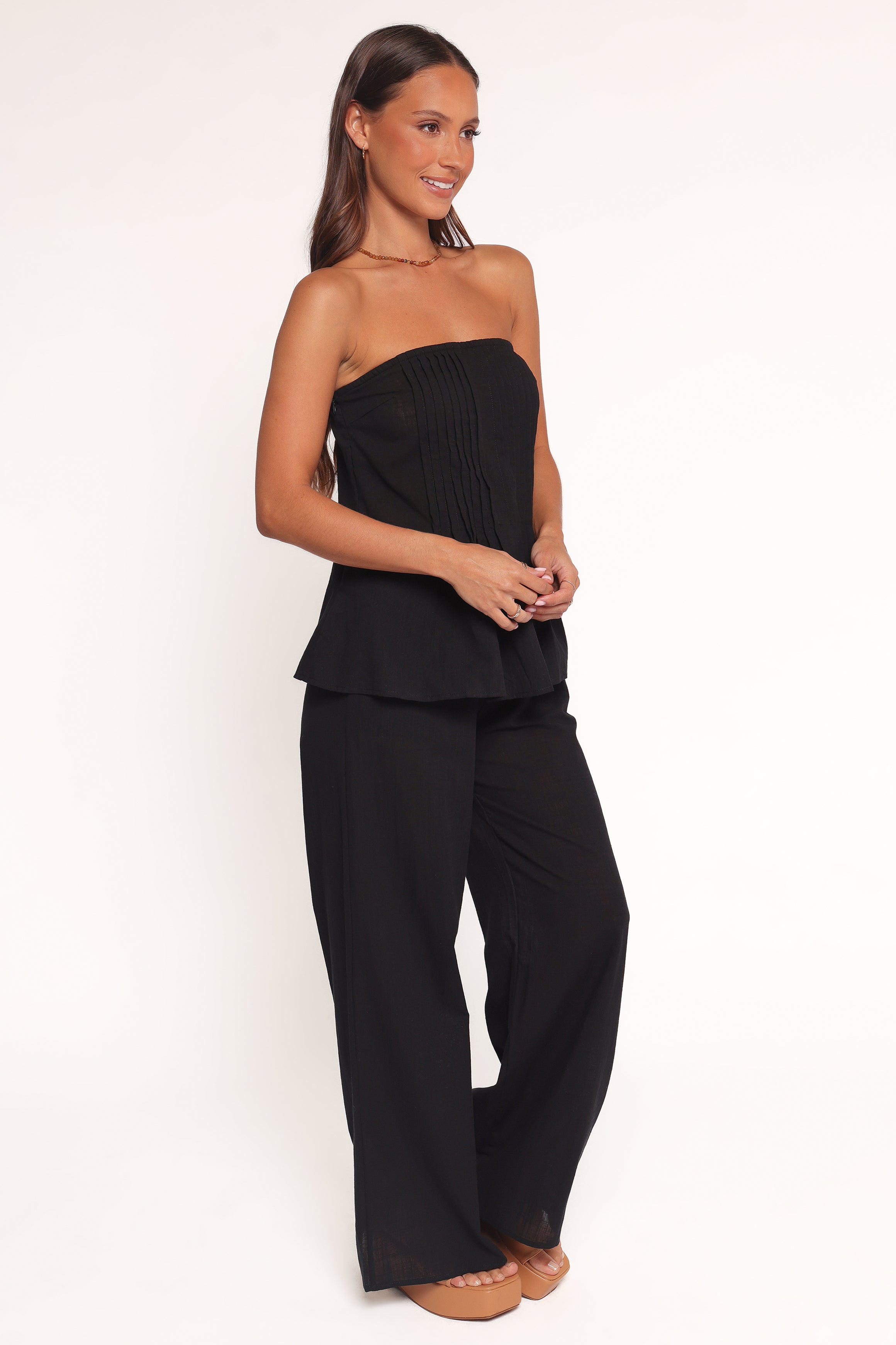 SETS Charlie Strapless Pant Set - Black