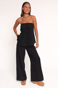 SETS Charlie Strapless Pant Set - Black