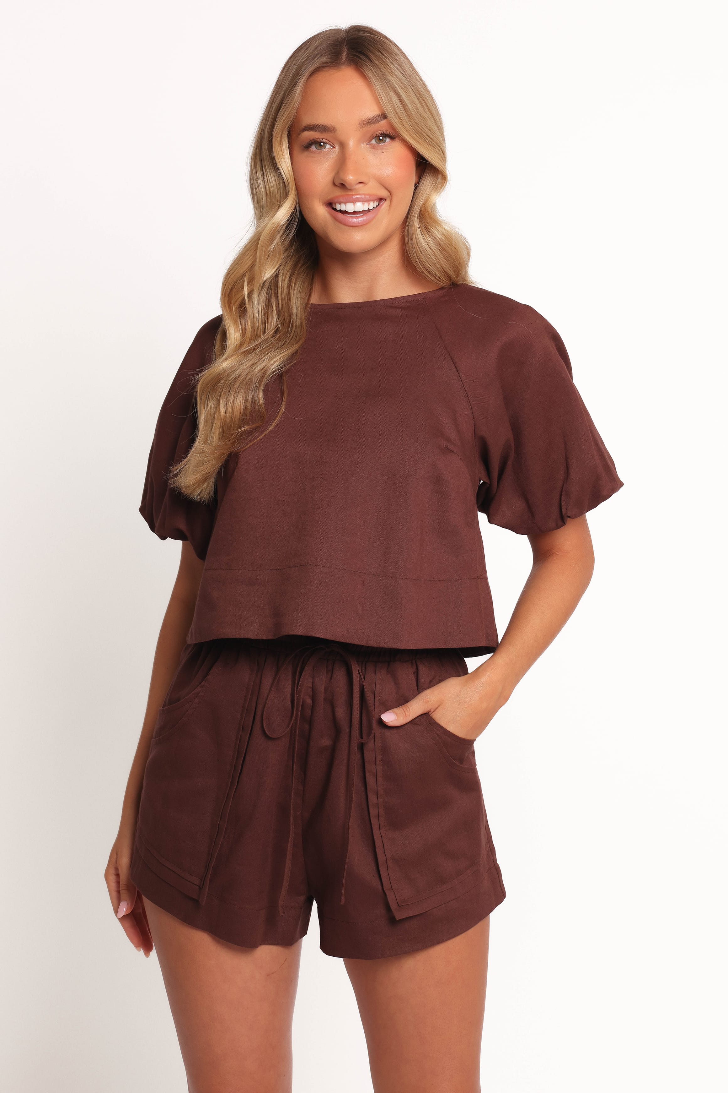 SETS Chelsey Linen Set - Chocolate Brown