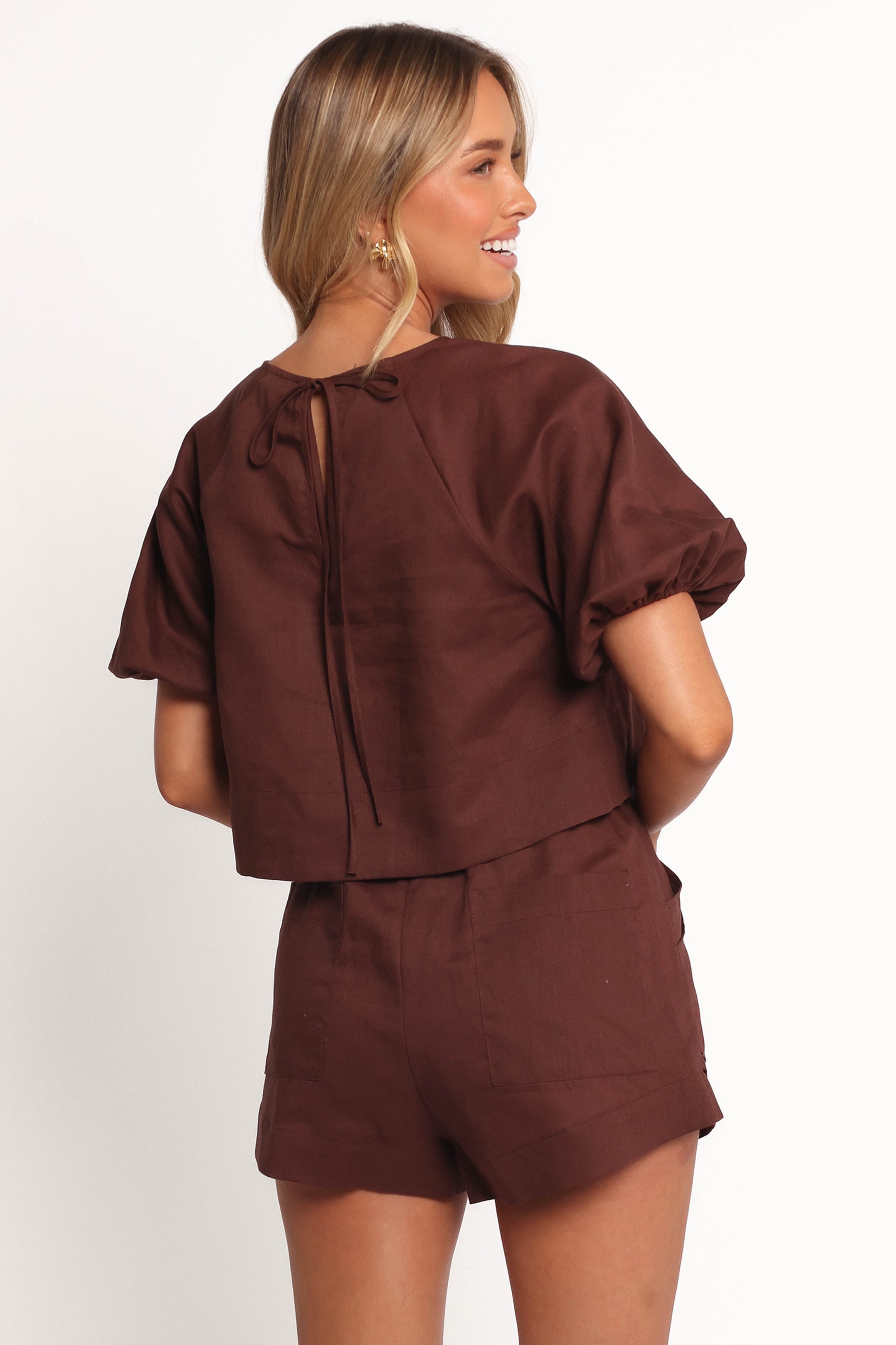 SETS Chelsey Linen Set - Chocolate Brown