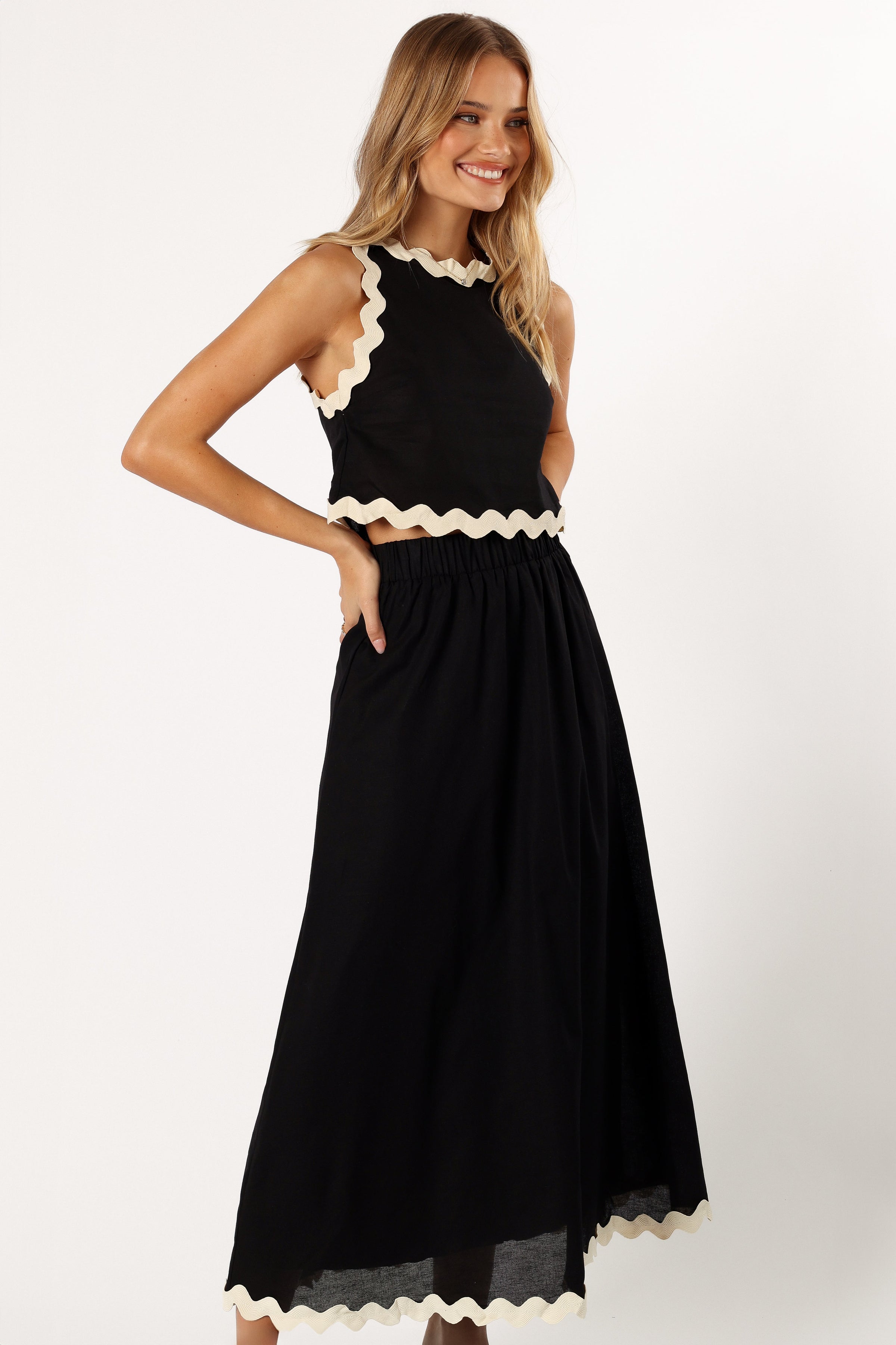 SETS @Chrissy Two Piece Set - Black Cream