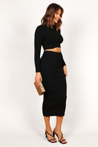 SETS Claire Knit Two Piece Set - Black