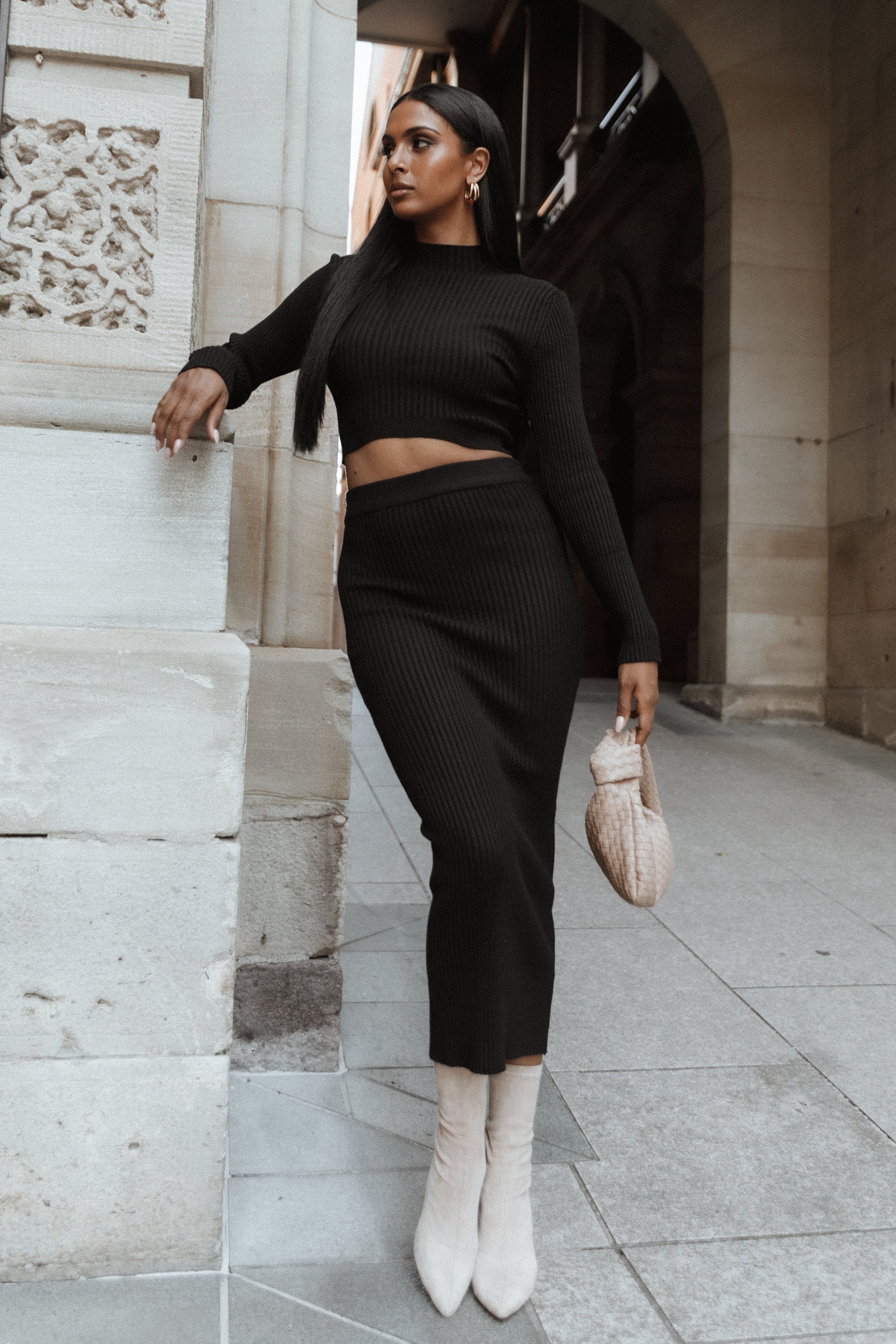 SETS Claire Knit Two Piece Set - Black