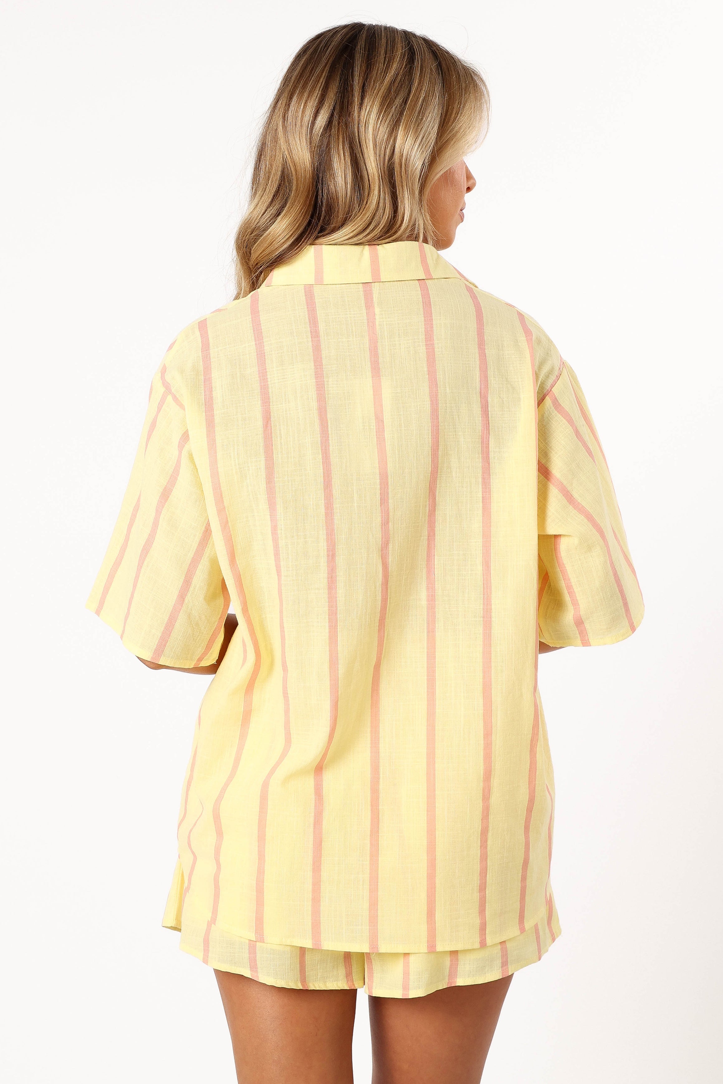 SETS @Costa Short Set - Yellow Pink Stripe