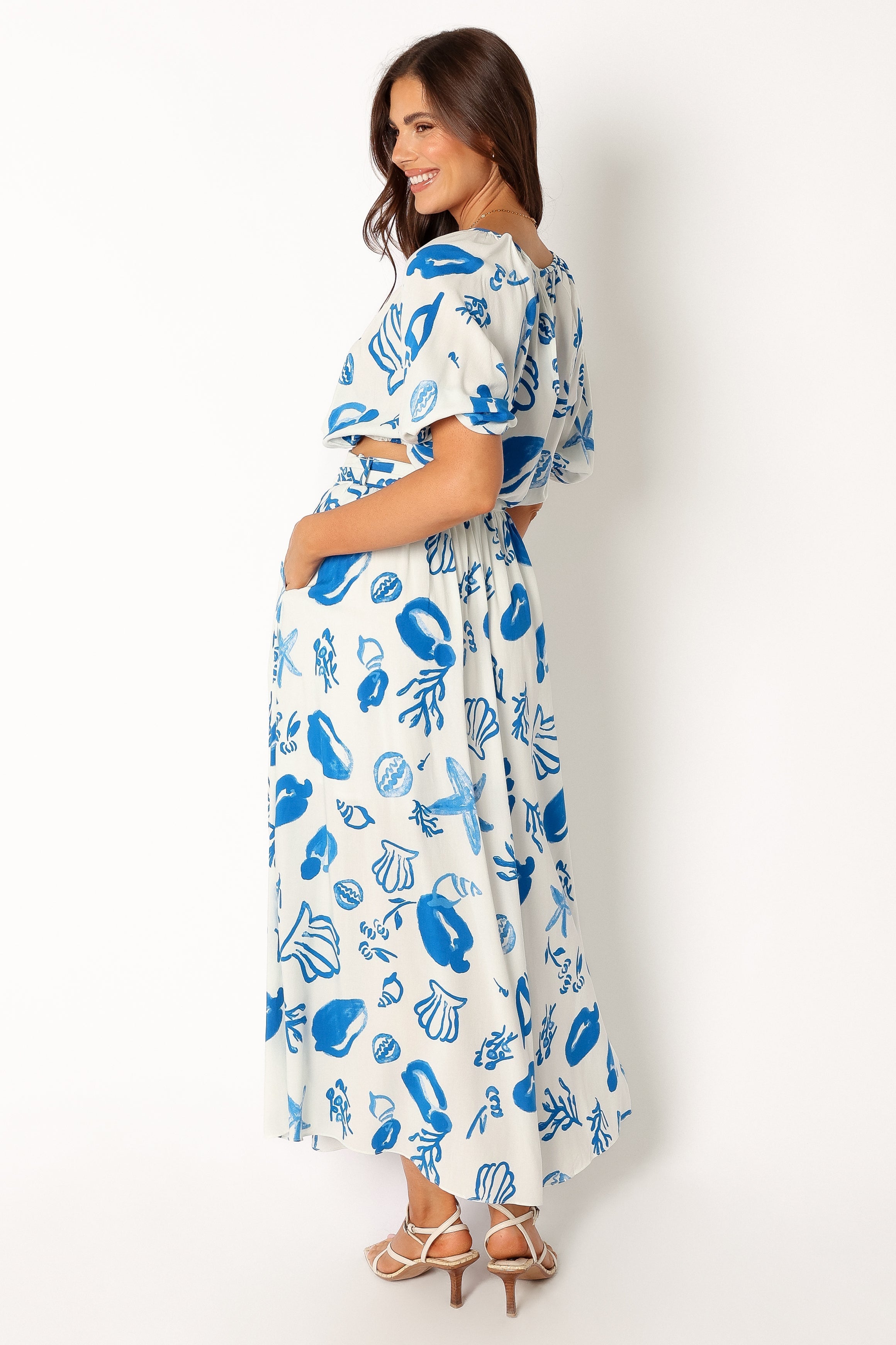 SETS @Delilah Skirt Set - White Blue