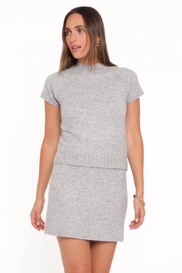SETS Edwards Knit Skirt Set - Grey
