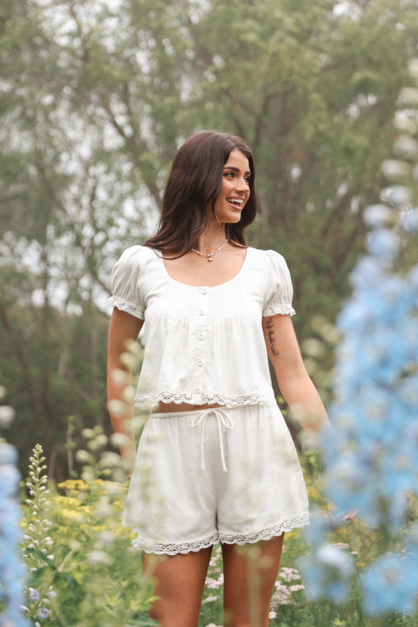 SETS Elara Short Set - White