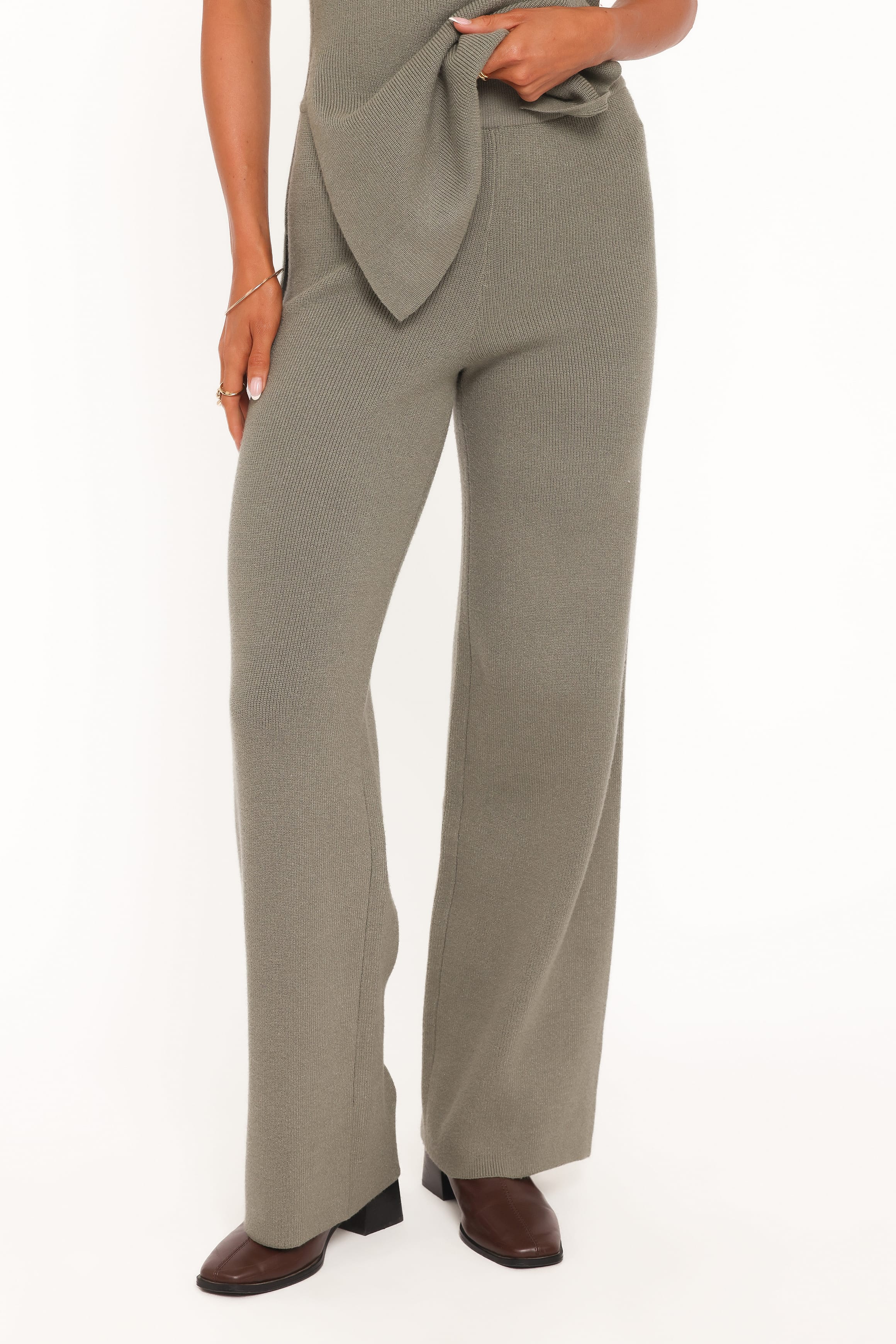 SETS Ellory Knitted Pant Set - Olive