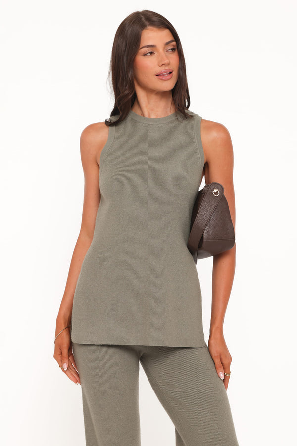 SETS Ellory Knitted Pant Set - Olive