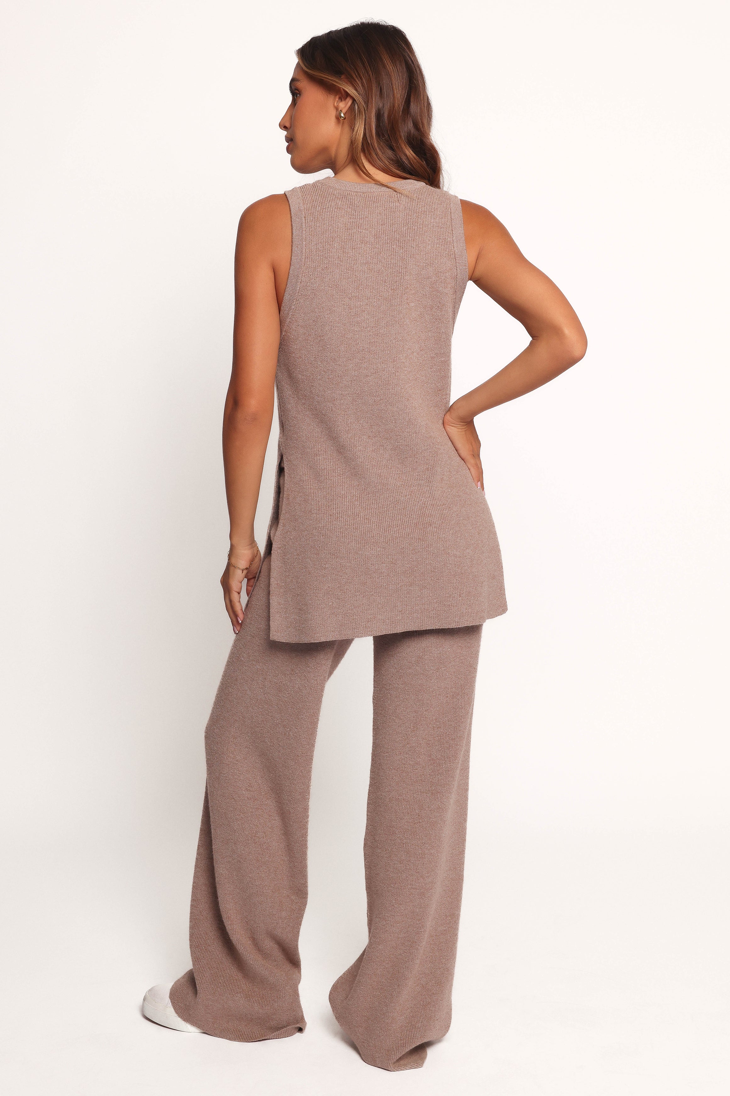 SETS Ellory Knitted Pant Set - Taupe Marle