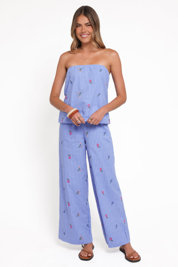 SETS Ezra Pant Set - Blue Stipe