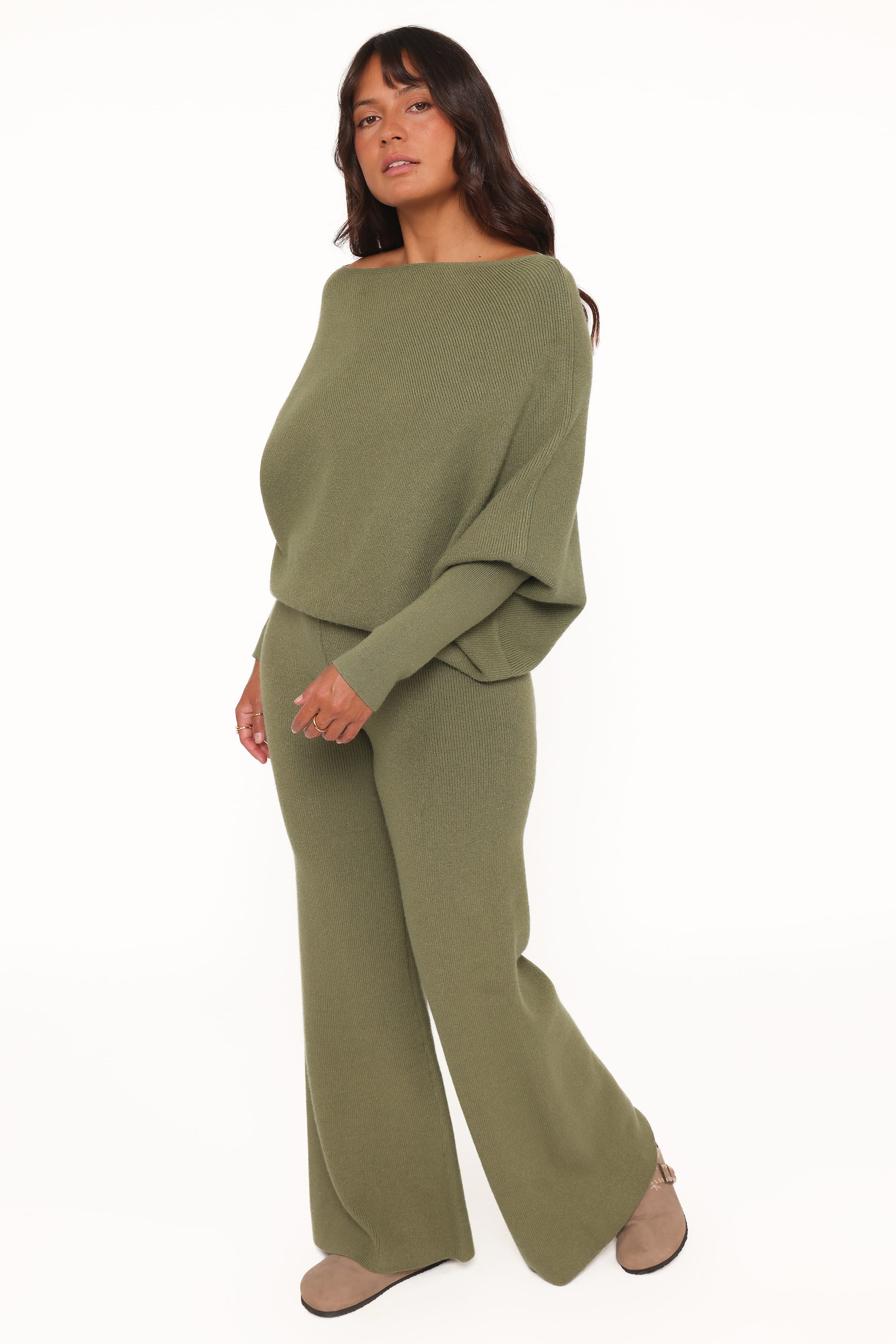 SETS Gennie Knitted Pant Set - Avocado