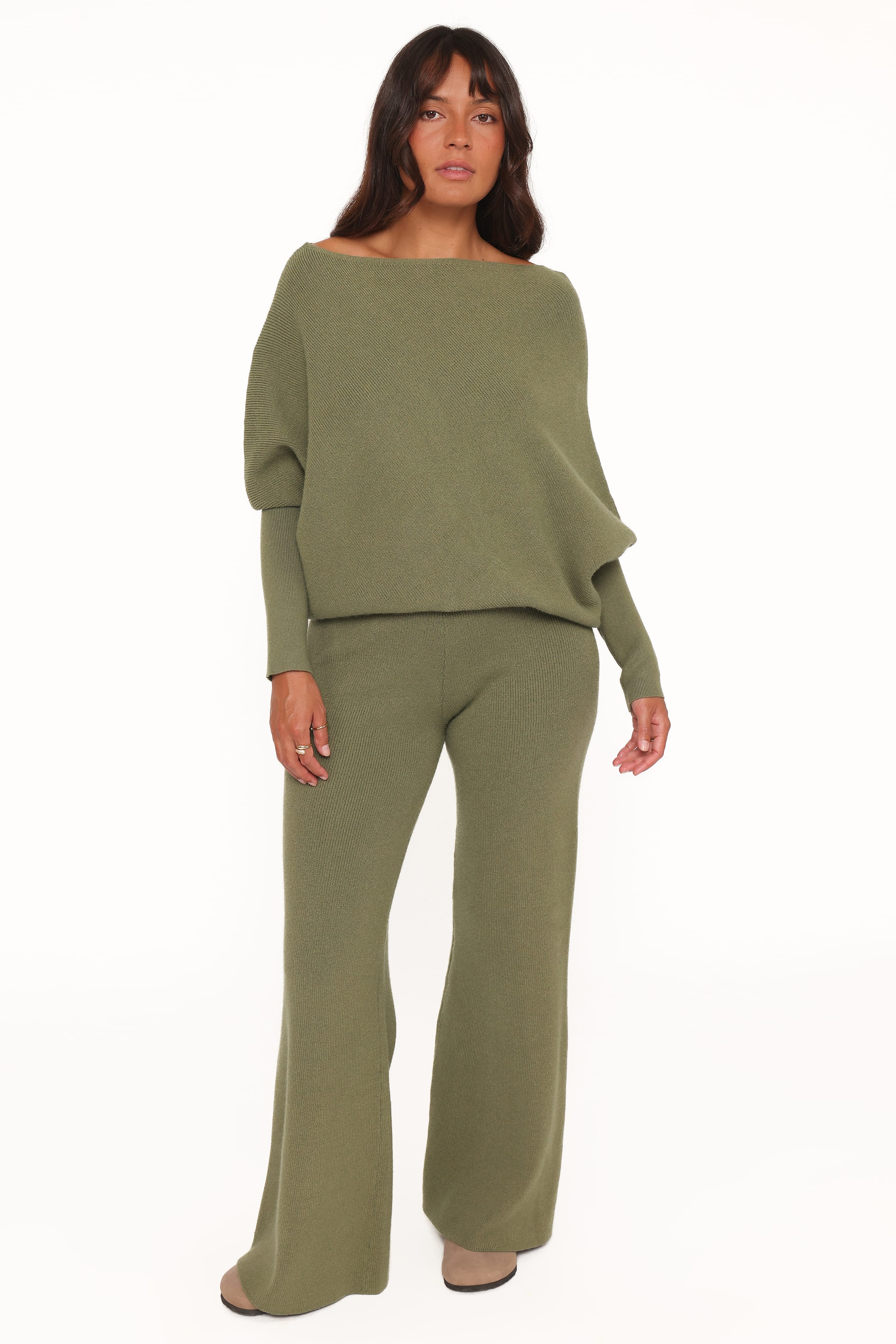 SETS Gennie Knitted Pant Set - Avocado