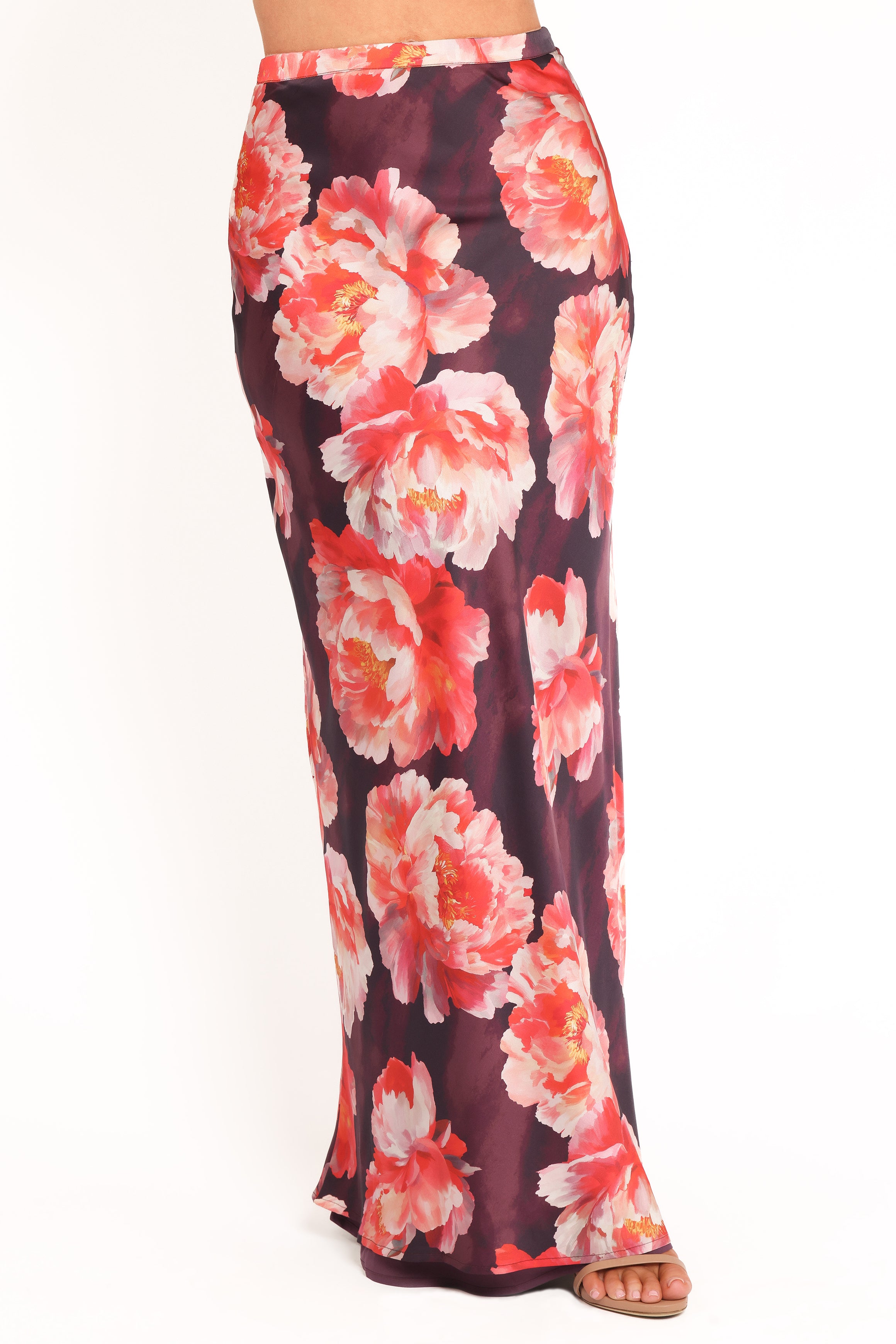 SETS Georgina One Shoulder Skirt Set - Burgundy Peony