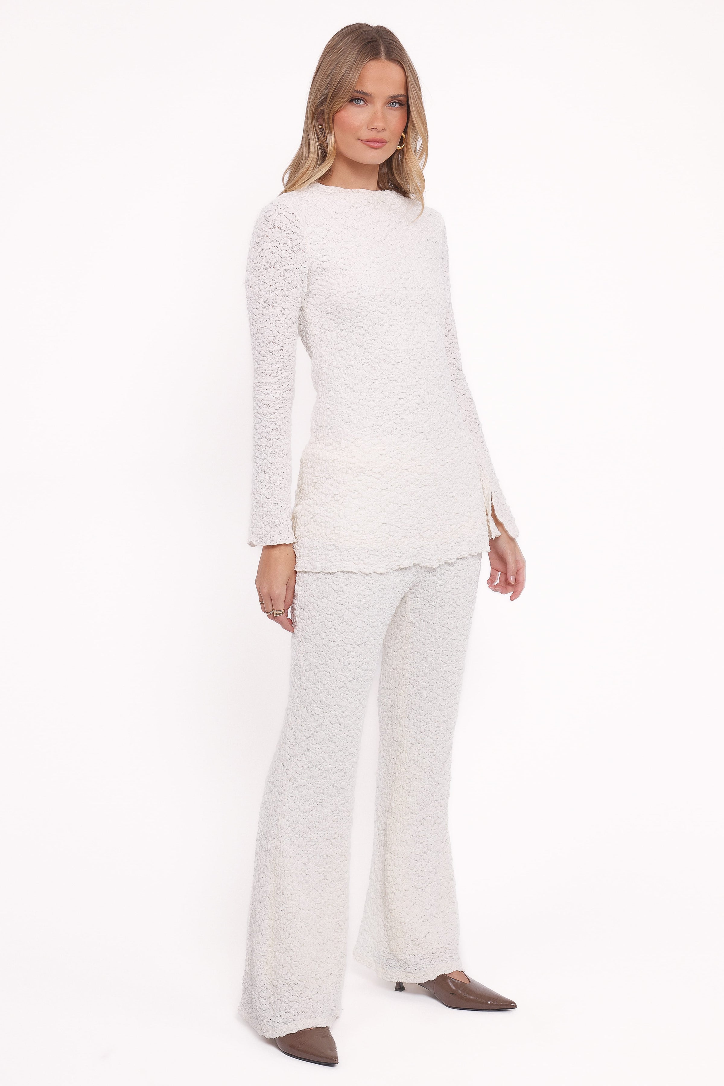 SETS Gracie Lace Pant Set - Cream