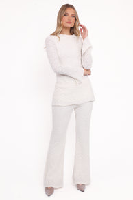 SETS Gracie Lace Pant Set - Cream