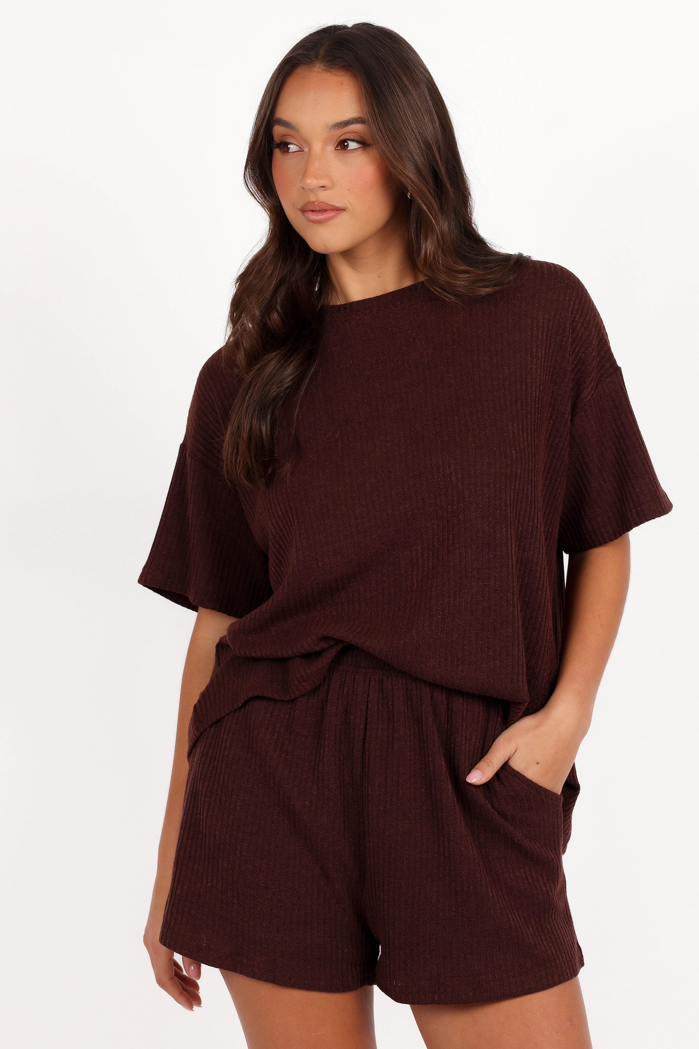 SETS Granger Knit Short Set - Chocolate Brown
