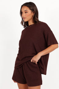 SETS Granger Knit Short Set - Chocolate Brown