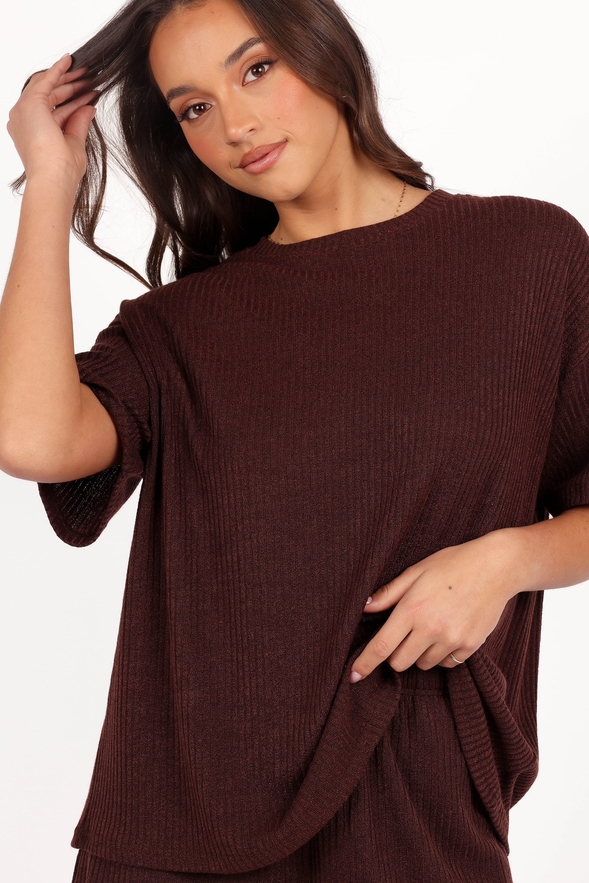 SETS Granger Knit Short Set - Chocolate Brown