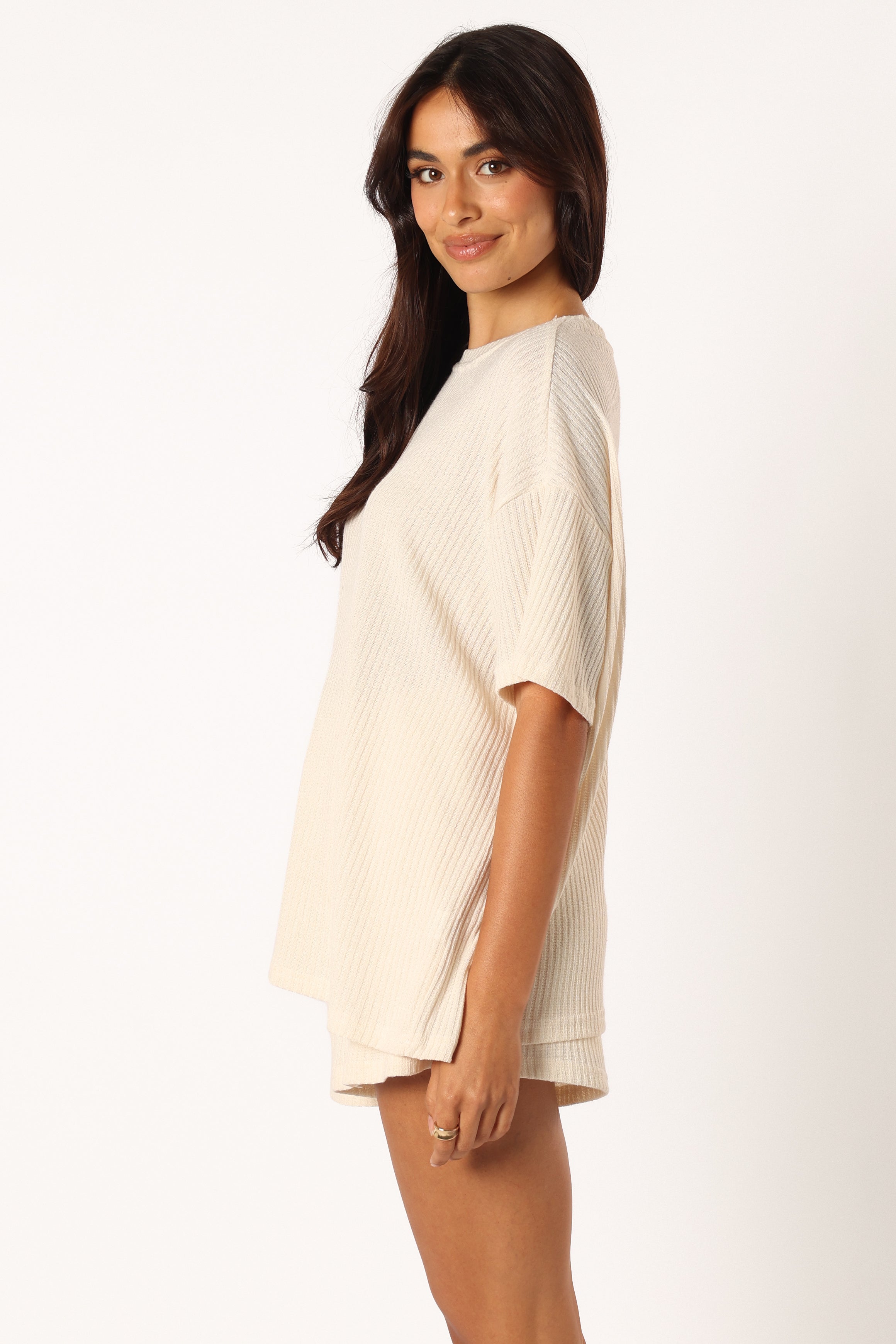 SETS @Granger Knit Short Set - Cream