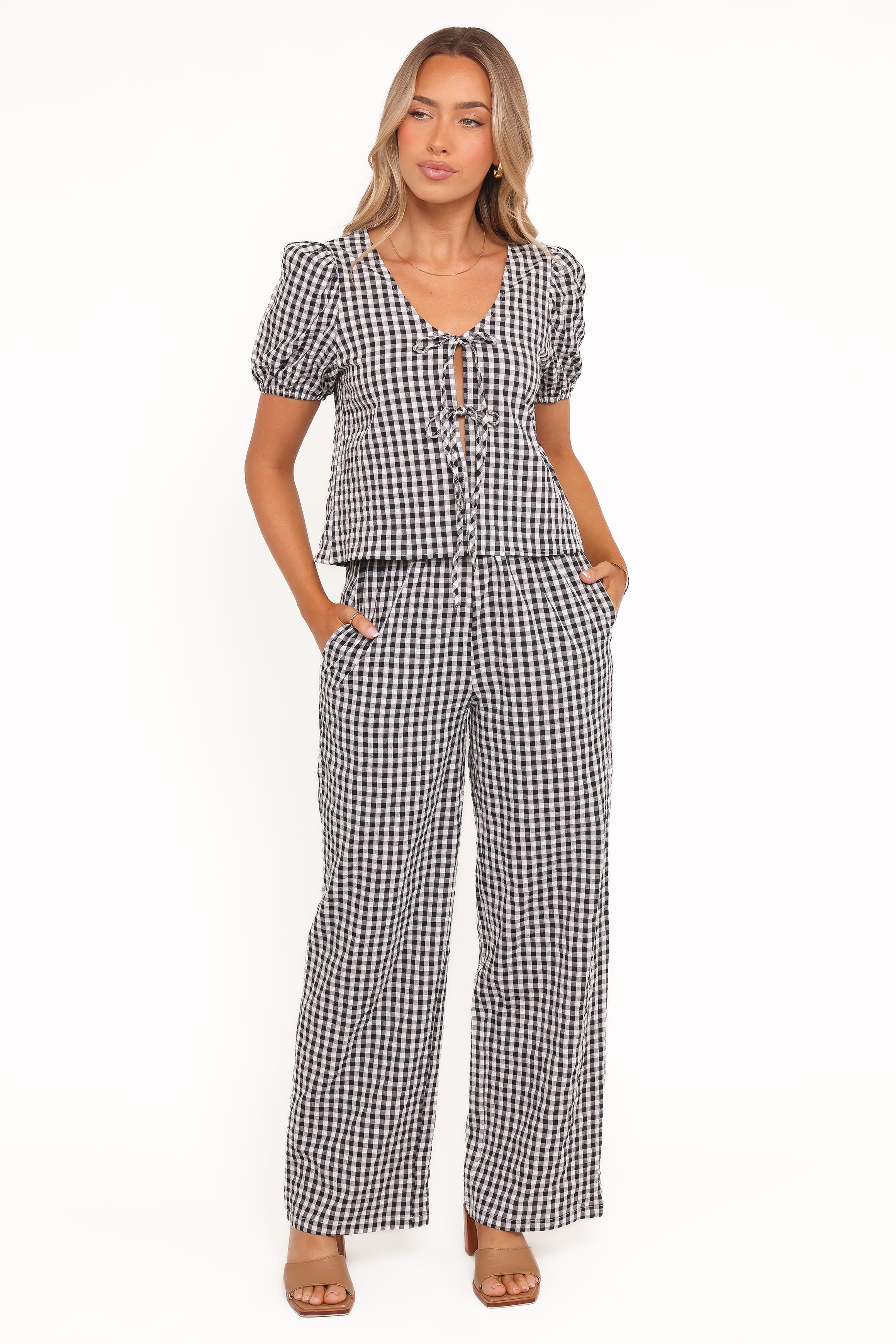 SETS Hilda Pant Set - Black Gingham