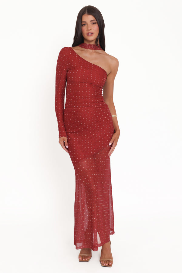 SETS @Hollie Mesh Skirt Set - Red Polka Dot