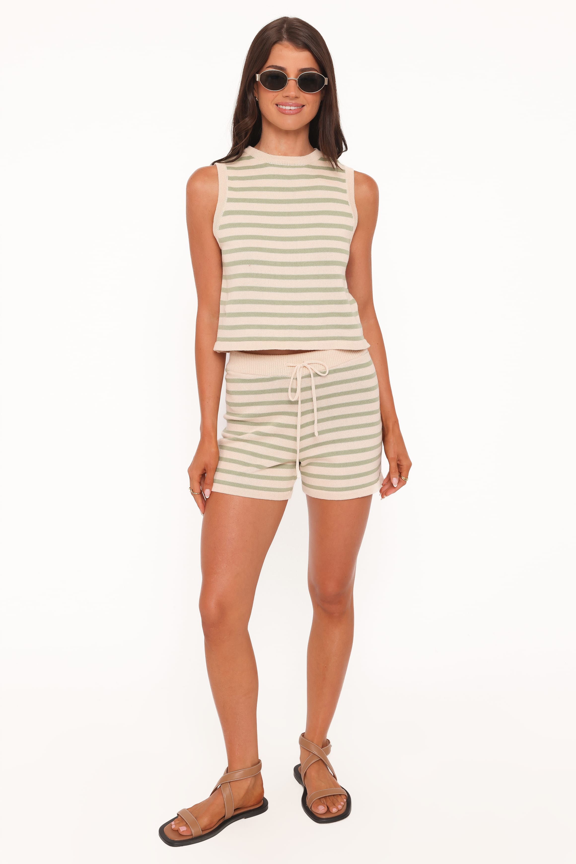 SETS Ilona Knit Set - Cream/Sage