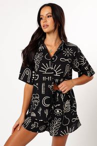 SETS @Isabella Short Set - Black Beige (Hold for Euro Summer)