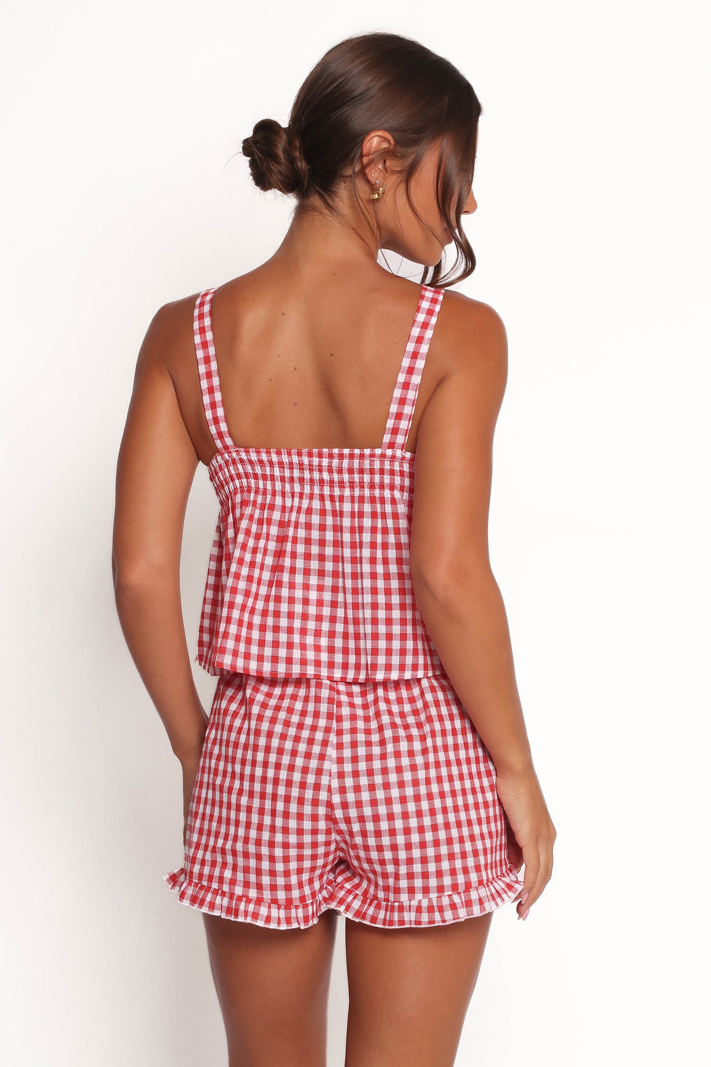 SETS Isidore Gingham Short Set - Red