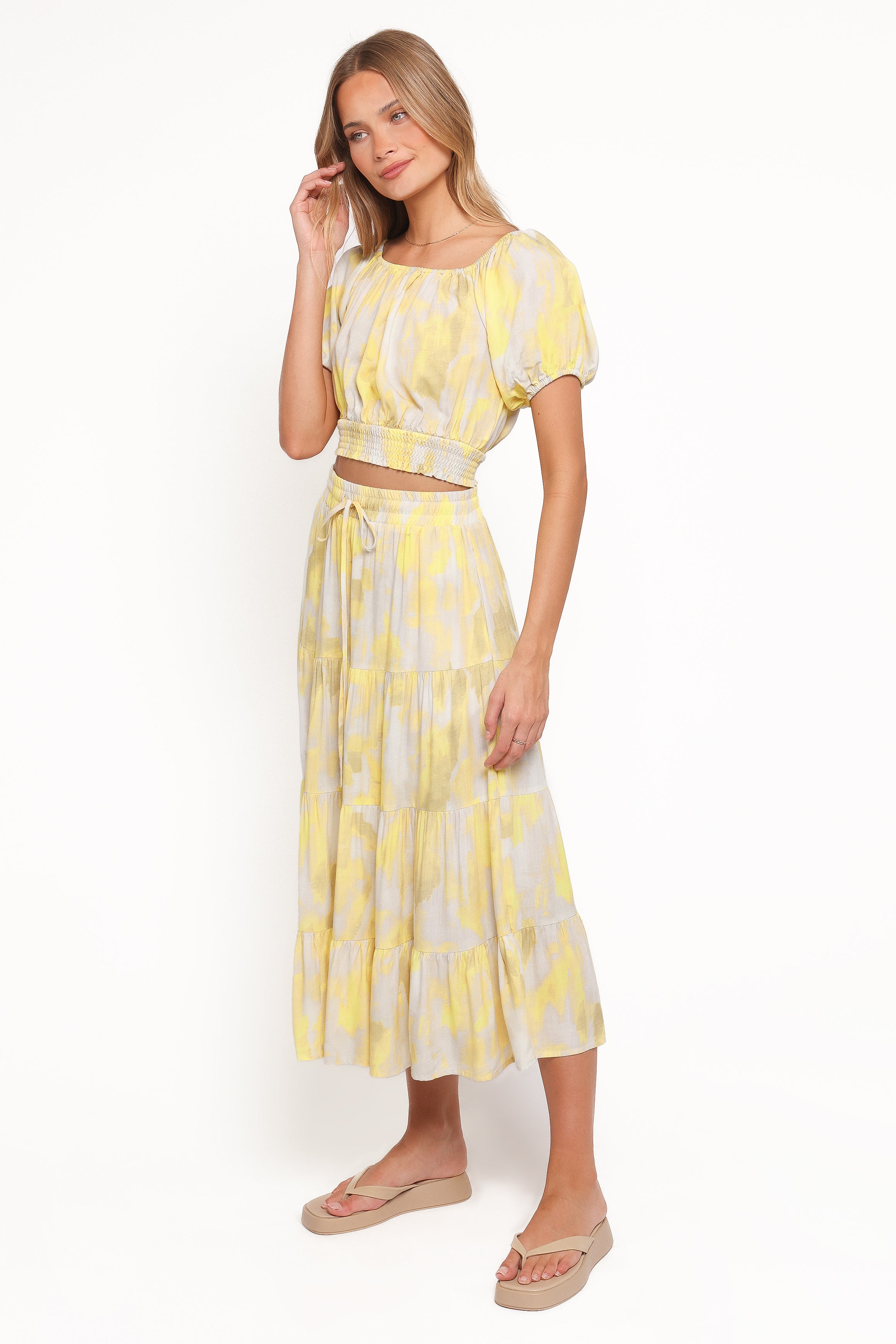 SETS Jess Midi Skirt Set - Yellow