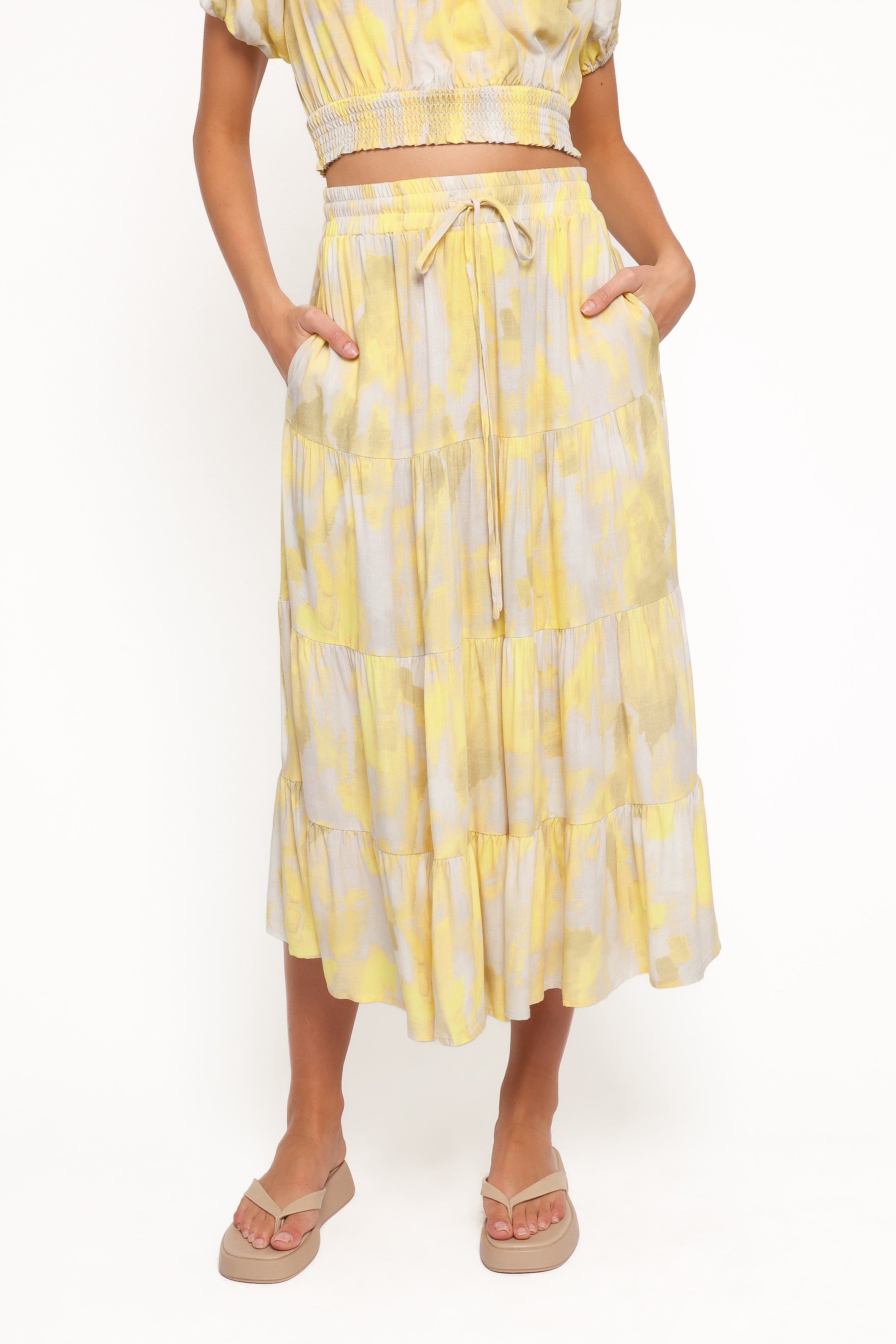 SETS Jess Midi Skirt Set - Yellow
