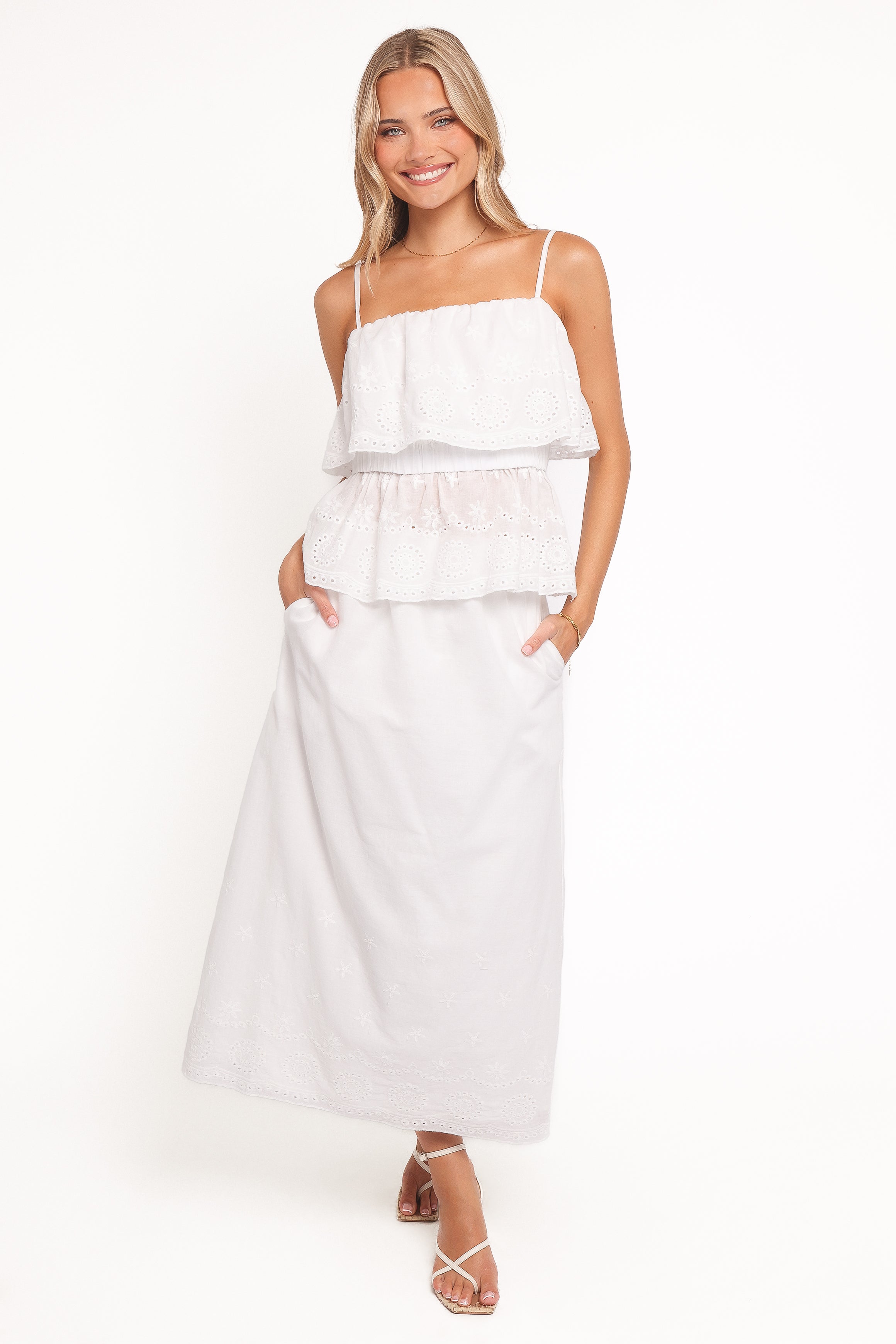 SETS Juliette Maxi Skirt Set - White
