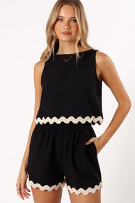 SETS @Katy Short Set - Black