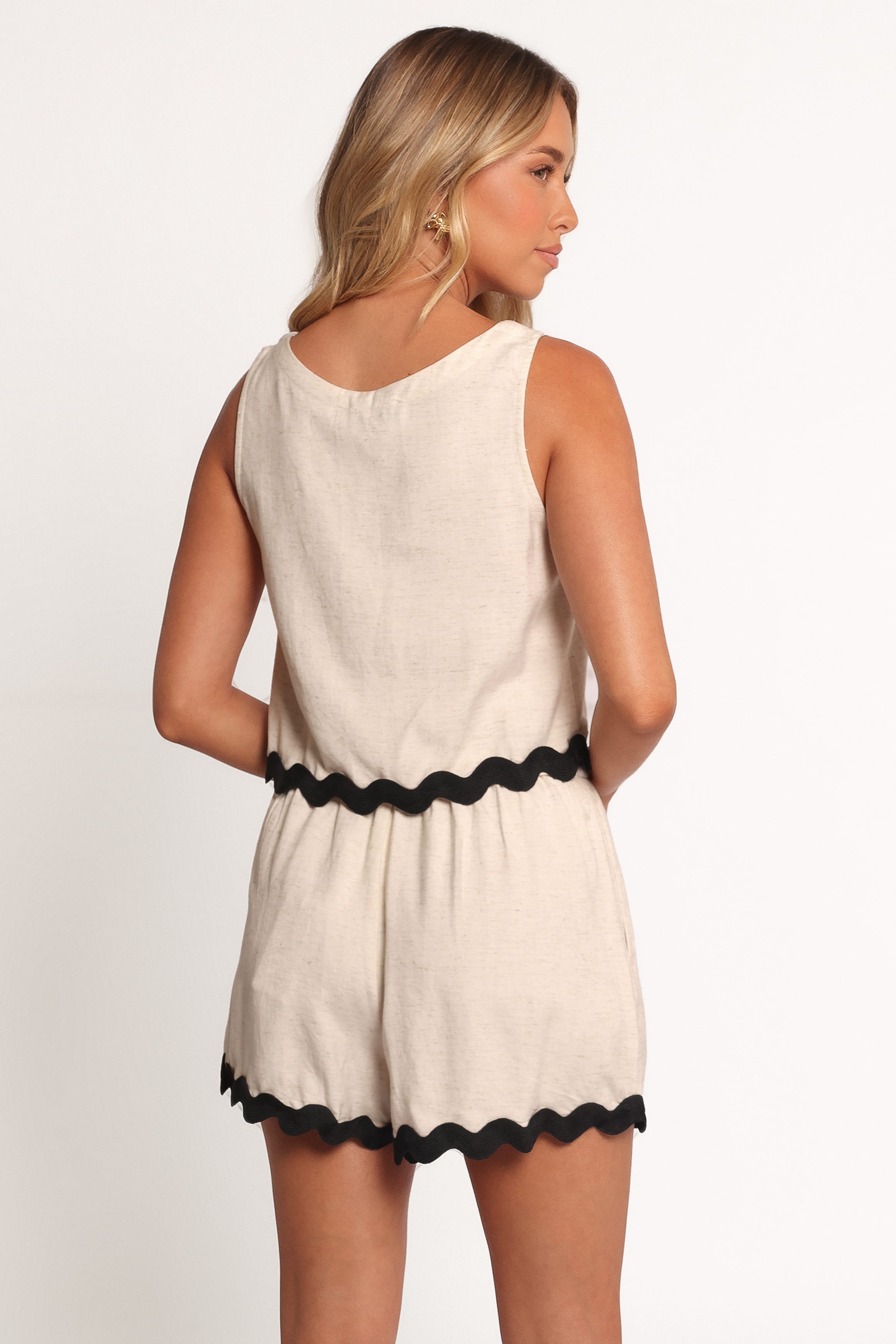 SETS Katy Short Set - Cream Black