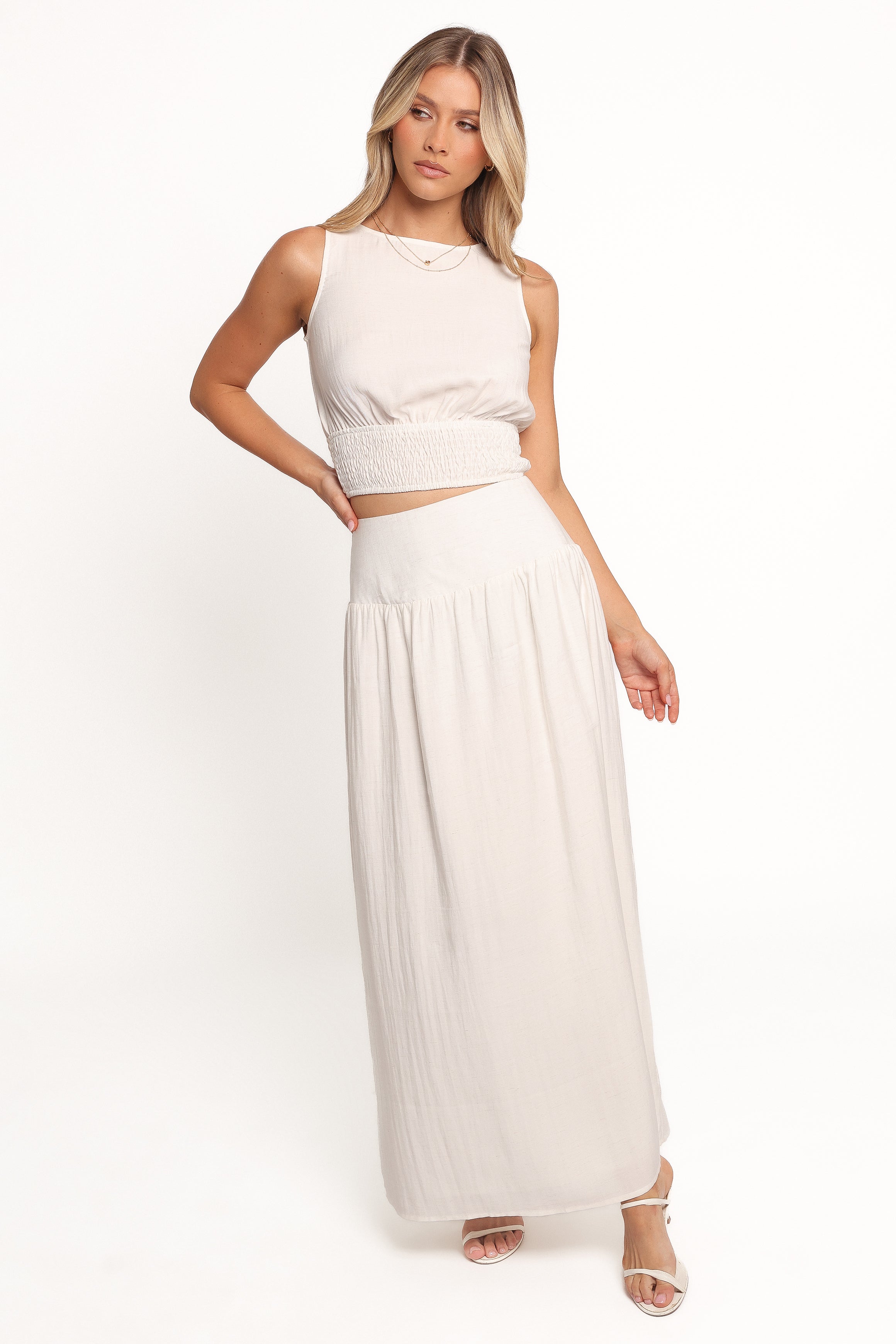 SETS Kerri Skirt Set - White