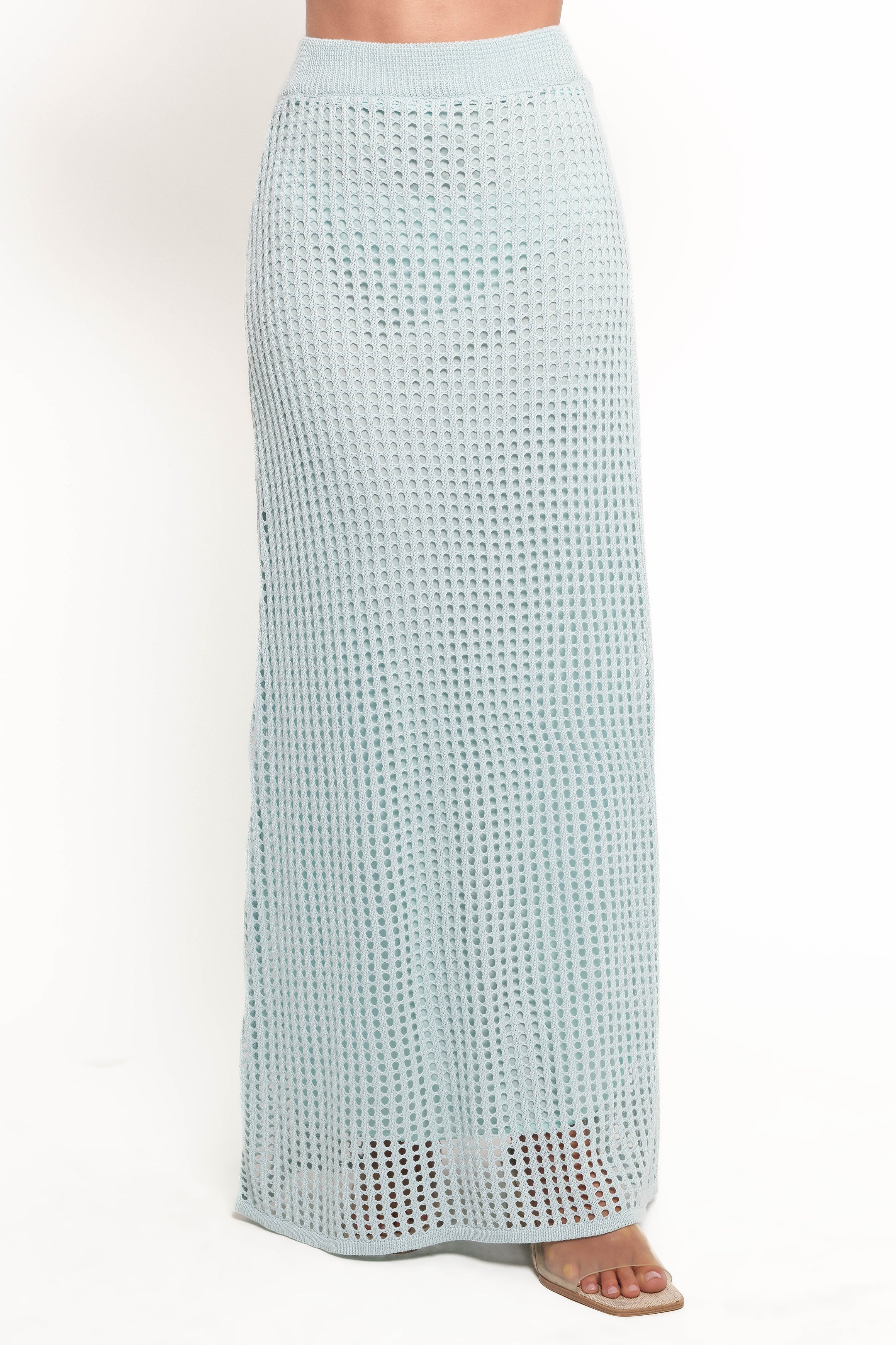 SETS @Kinnie Knit Skirt Set - Light Blue