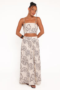 SETS Kristy Maxi Skirt Set - Cream Shells