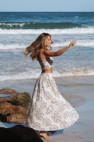 SETS Kristy Maxi Skirt Set - Cream Shells