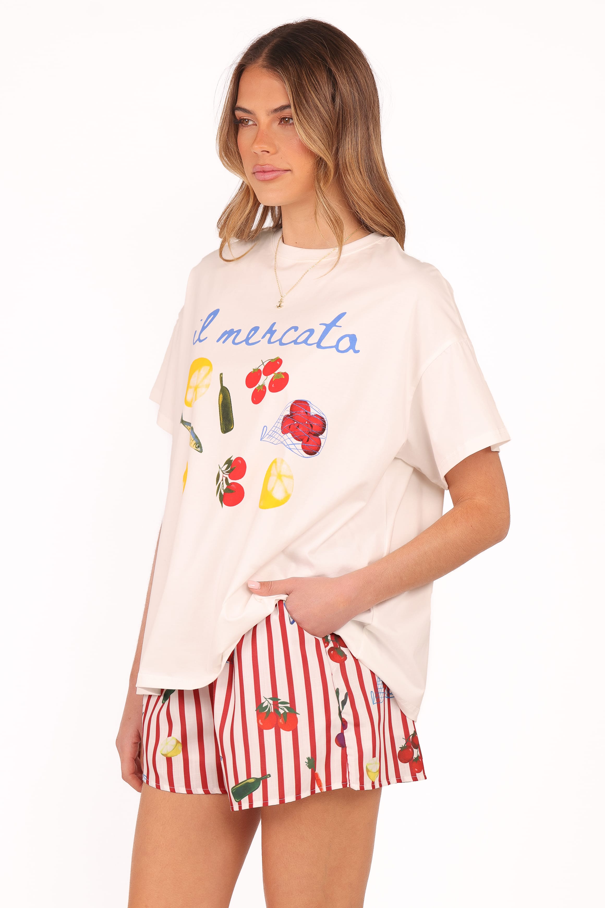 SETS Krystal Short Set - Red Stripe