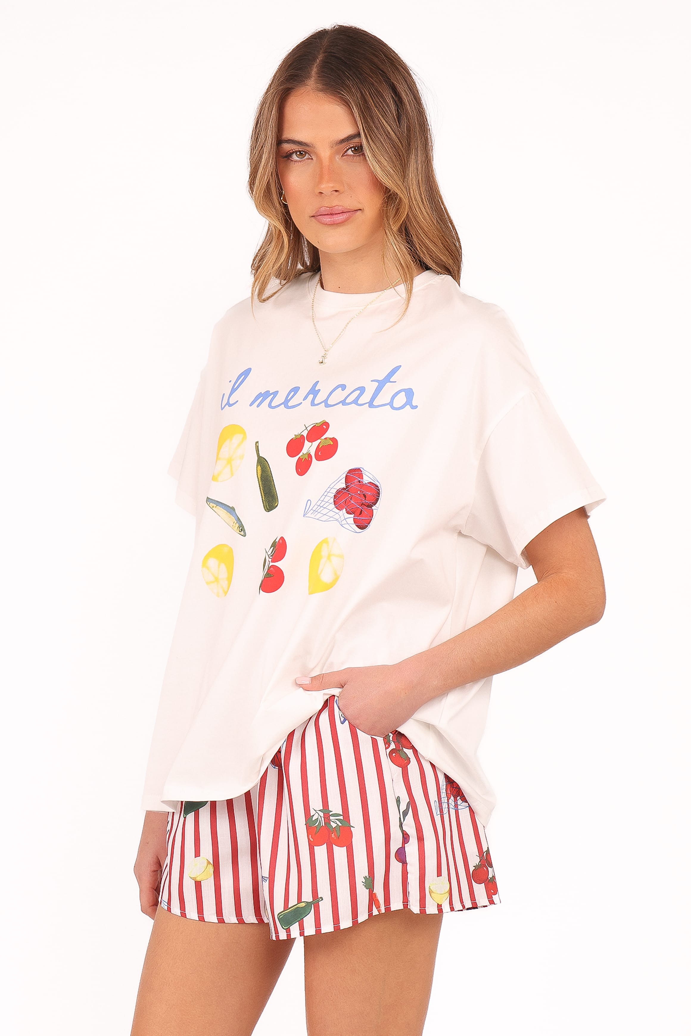 SETS Krystal Short Set - Red Stripe