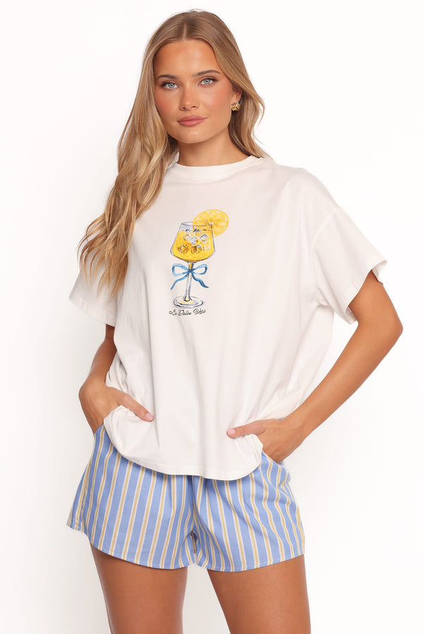 SETS La Dolce Vita Short Set - White Blue