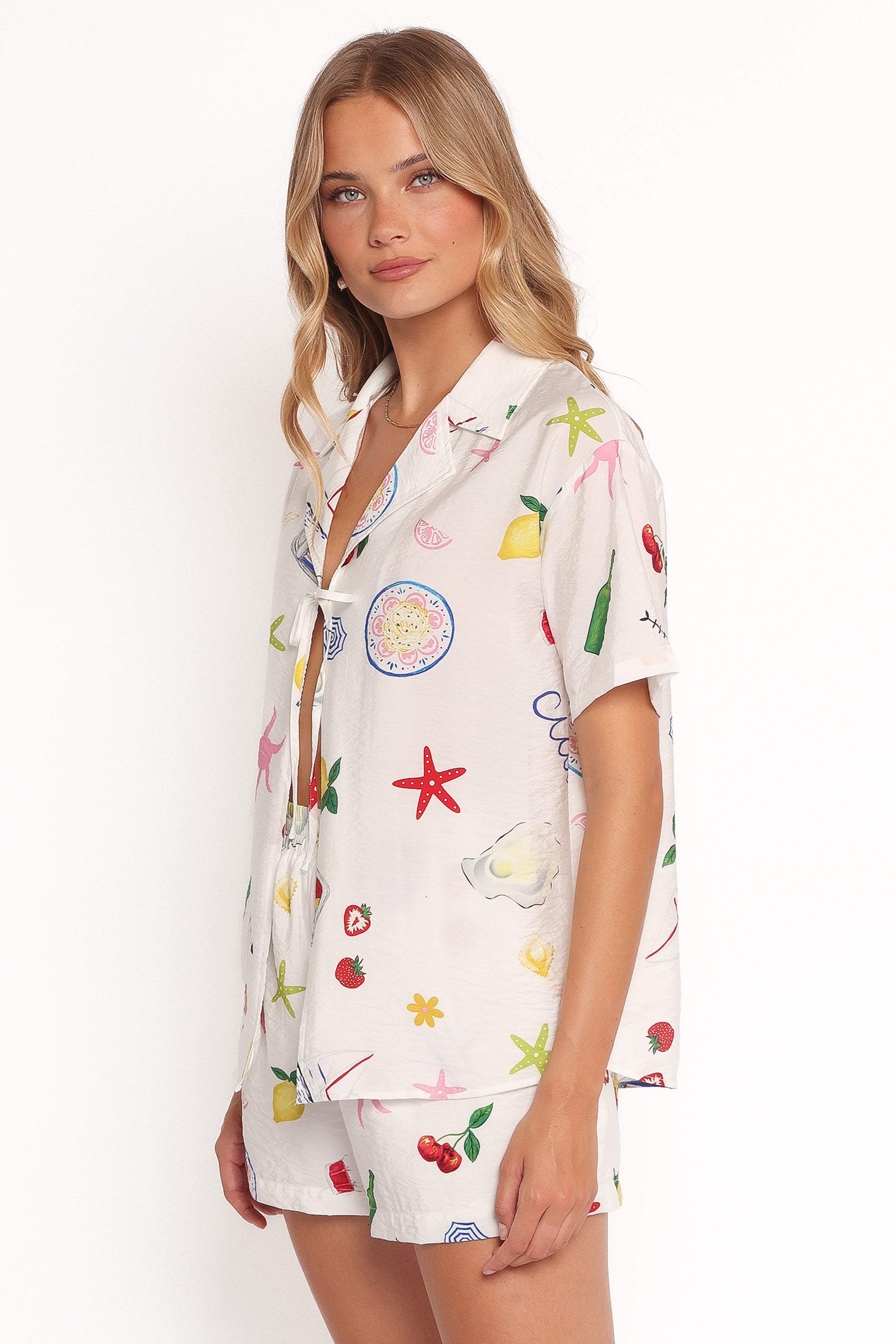 SETS Larina Tie Front Short Set - Ciao