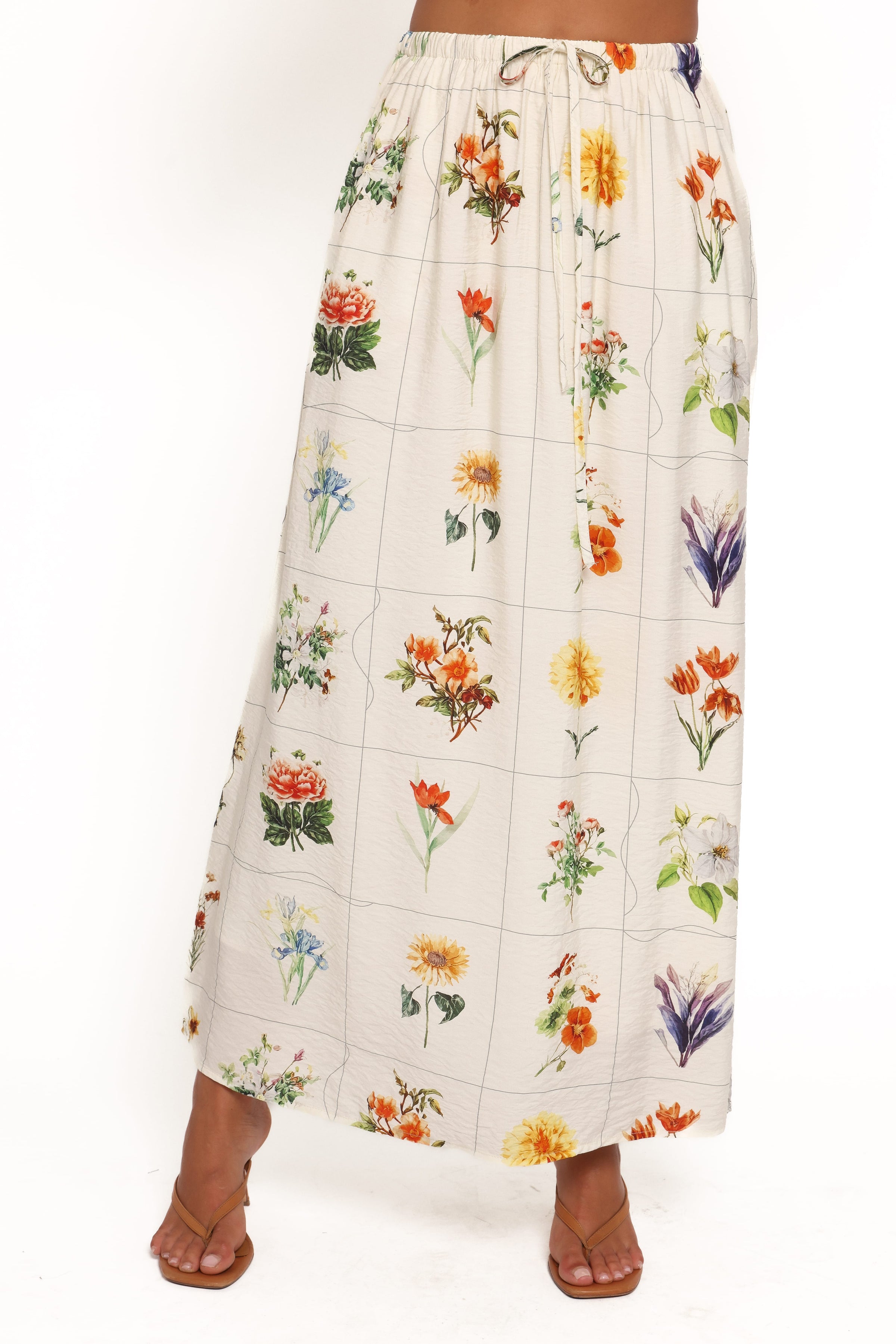 SETS Leila Maxi Skirt Set - White Floral