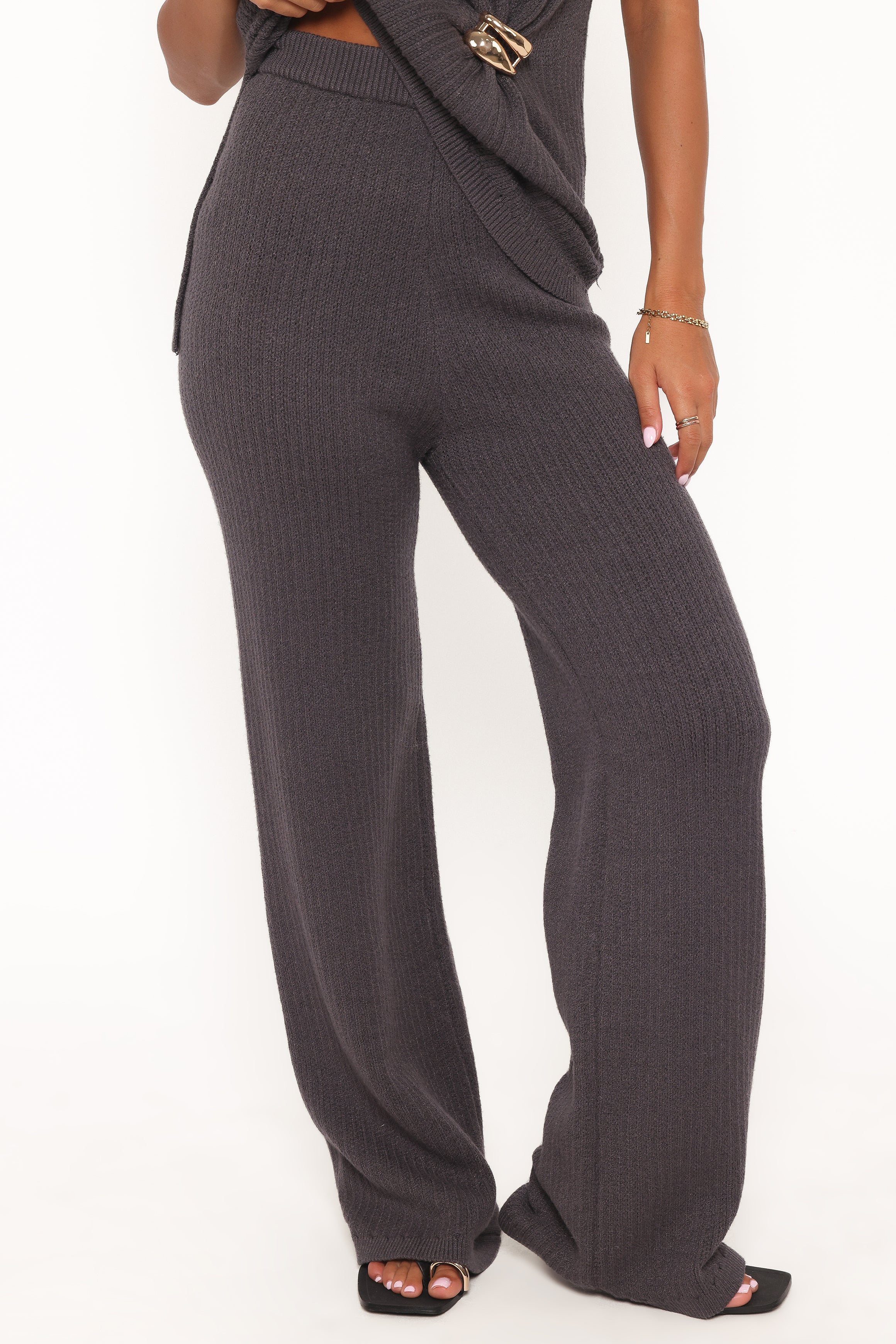 SETS Leticia Knitted Pant Set - Grey