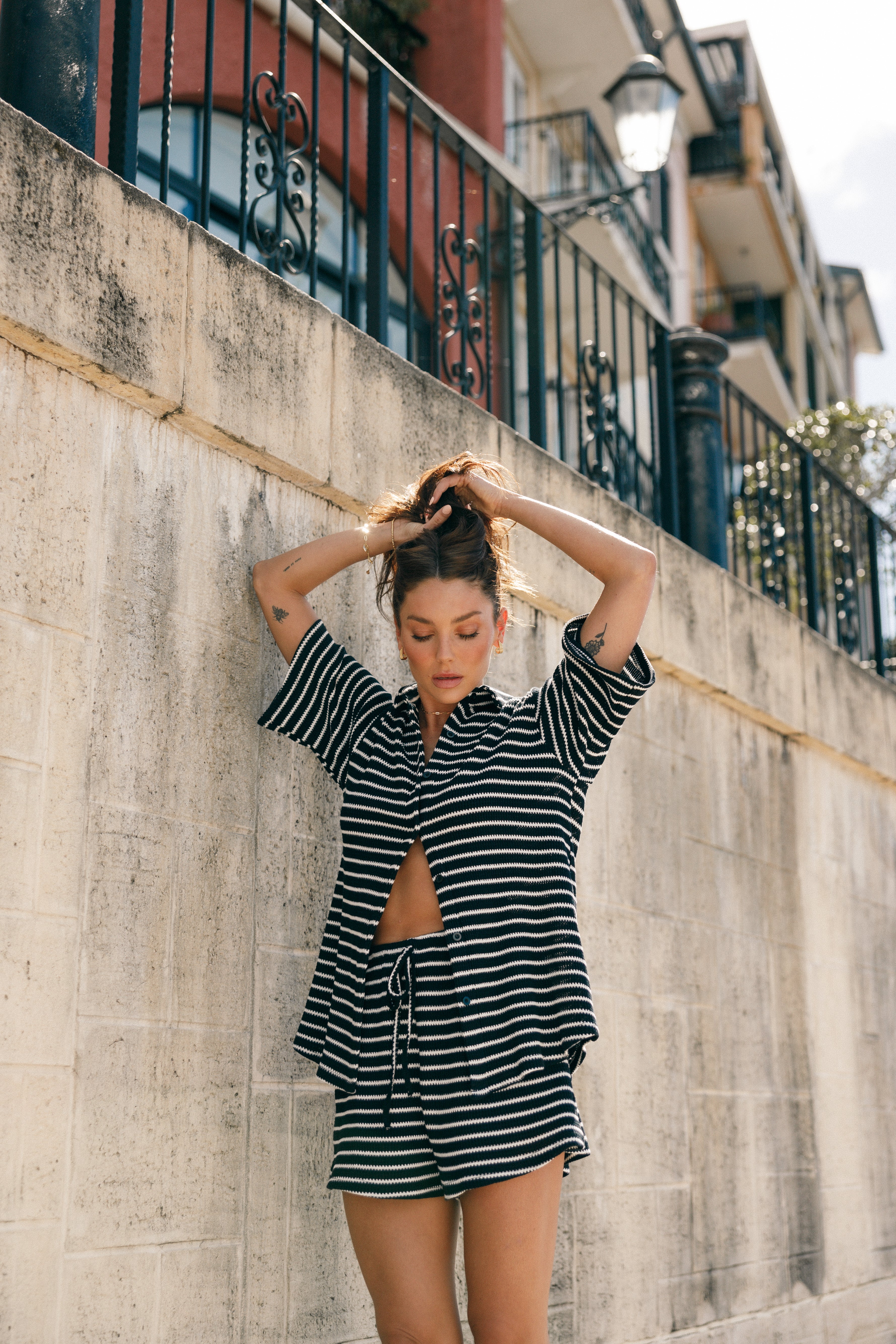 SETS @Linnea Short Set - Black White (Hold for Euro Summer)