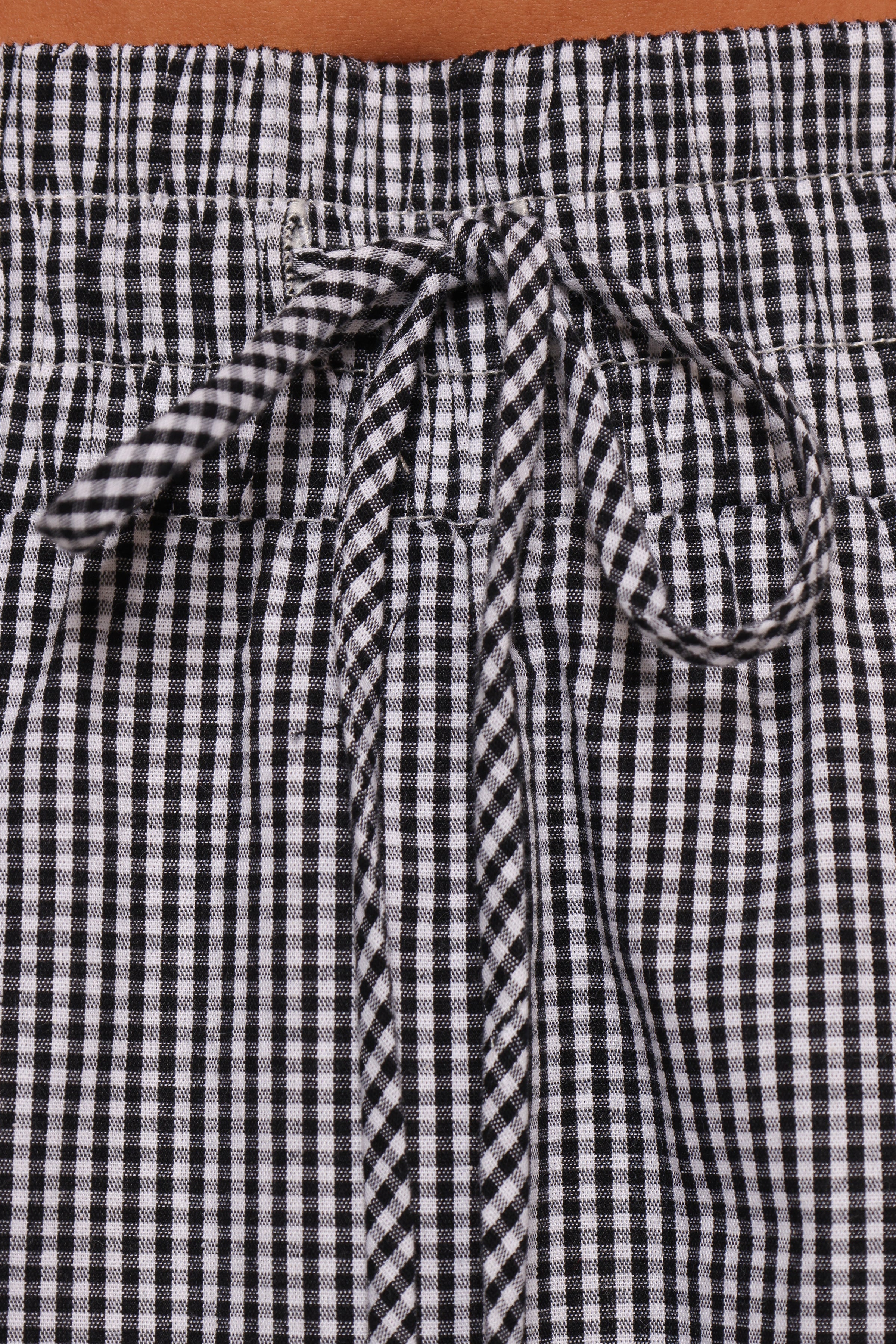 SETS Luna Skirt Set - Black White Gingham