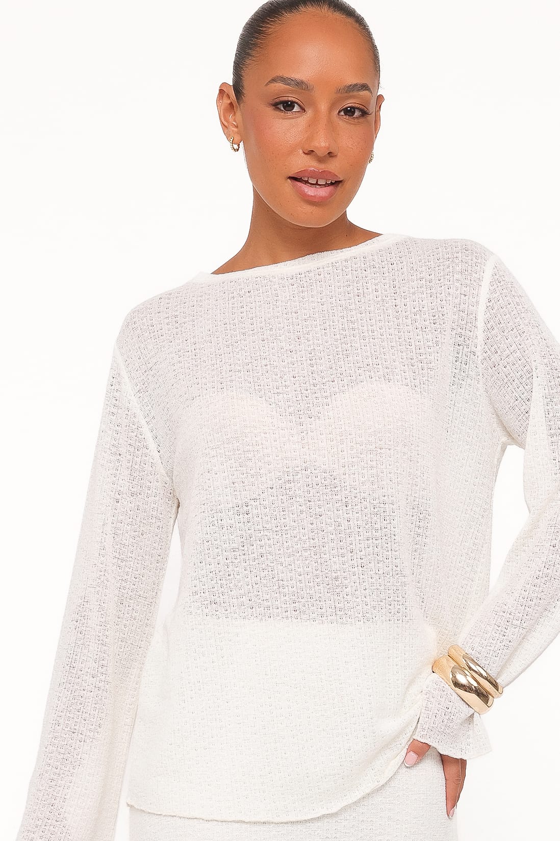 SETS Lune Knit Skirt Set - Cream