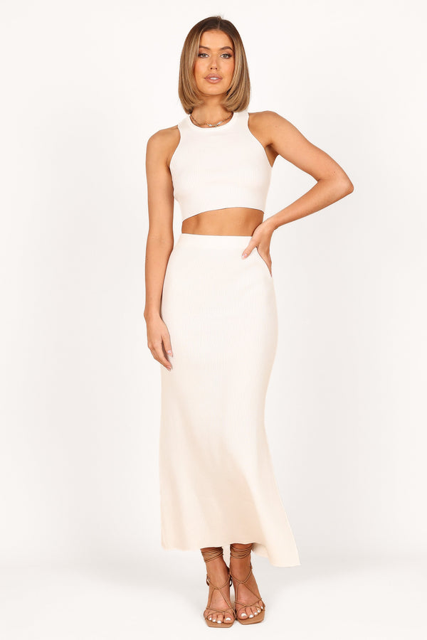 SETS Maia Rib Knit Two Piece Set - White